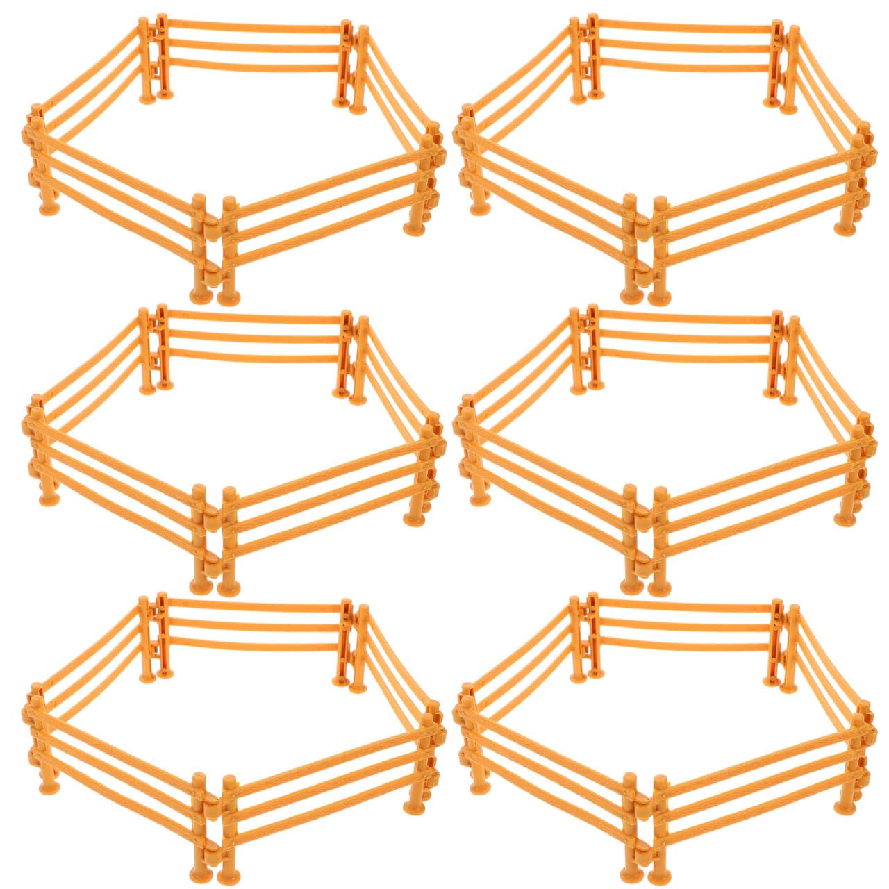 POPETPOP Clôtures Miniatures pour Fermes Jouets 3,54 x 1,57 Pouces en Plastique PP – Assemblage Facile avec Boucles Connectables pour Créer Enclos Réalistes – for Dioramas