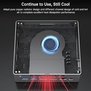 NiPoGi Mini PC Intel i7-10710U Core (up to 4.7 GHz) Mini Computer 16GB RAM 512GB SSD Micro Desktop PC