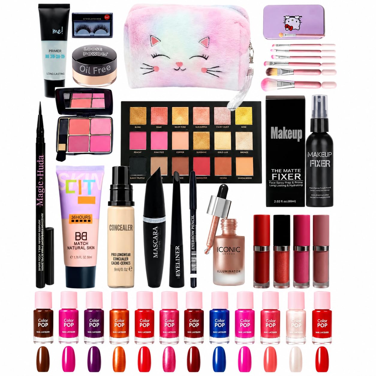 Magic Huda HD Professional Makeup Combo Kit For Women & Girls All Products In 1, Box For girls and women Waterproof Bridal Makeup kit (Set of 26).-picture-18