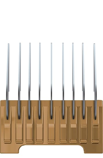 WAHL Professional Animal Stainless Steel Attachment Guide Comb 5-in-1 Detachable Blade Pet, Dog, Cat, and Horse Clippers #1, 1/2-Inch Cut Length (#3335), Stainless Steel and Orange