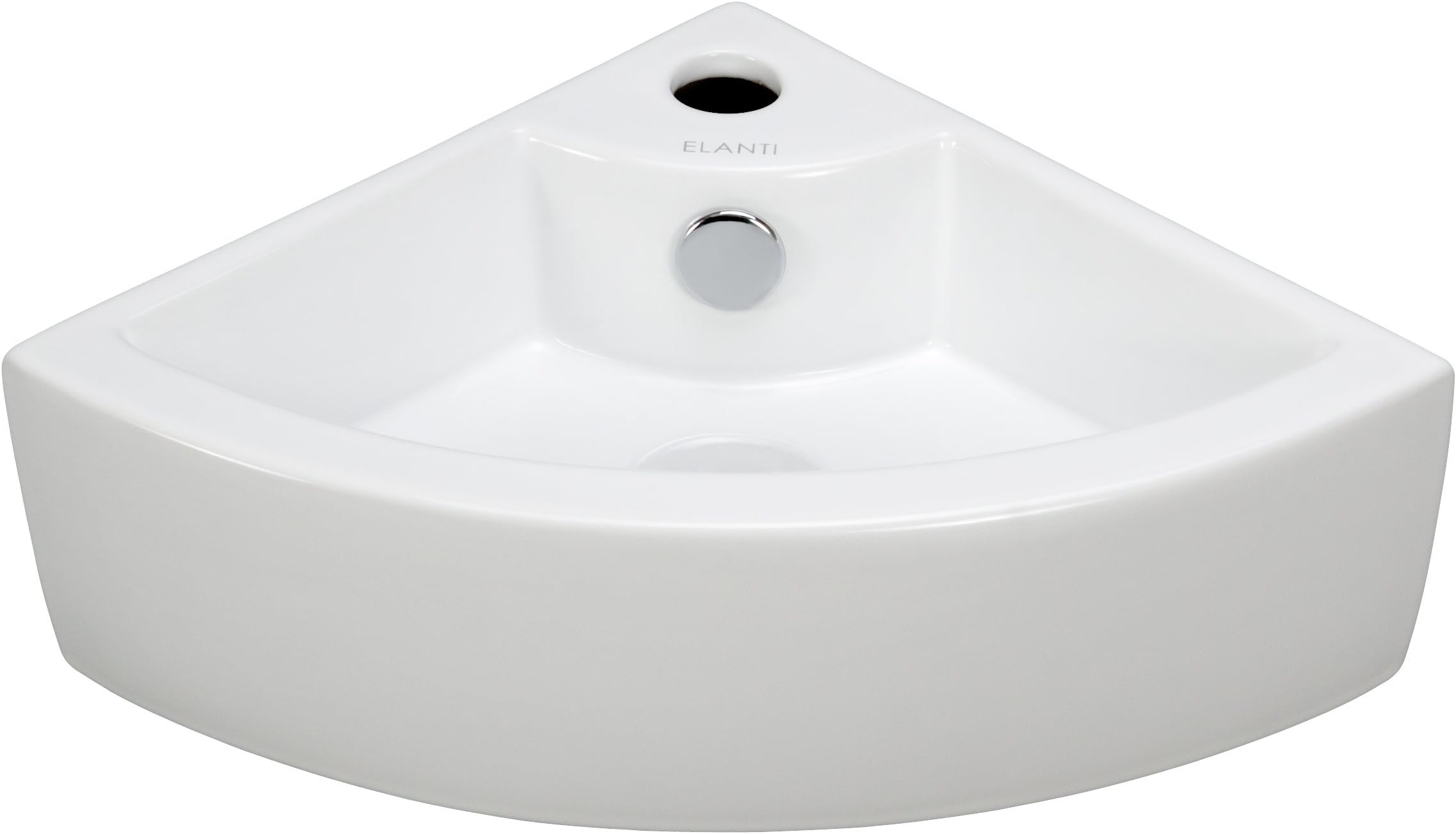 Elanti Collection EC9808 Sink, Corner (17.5 x 12.2 x 4.9 Inches), White