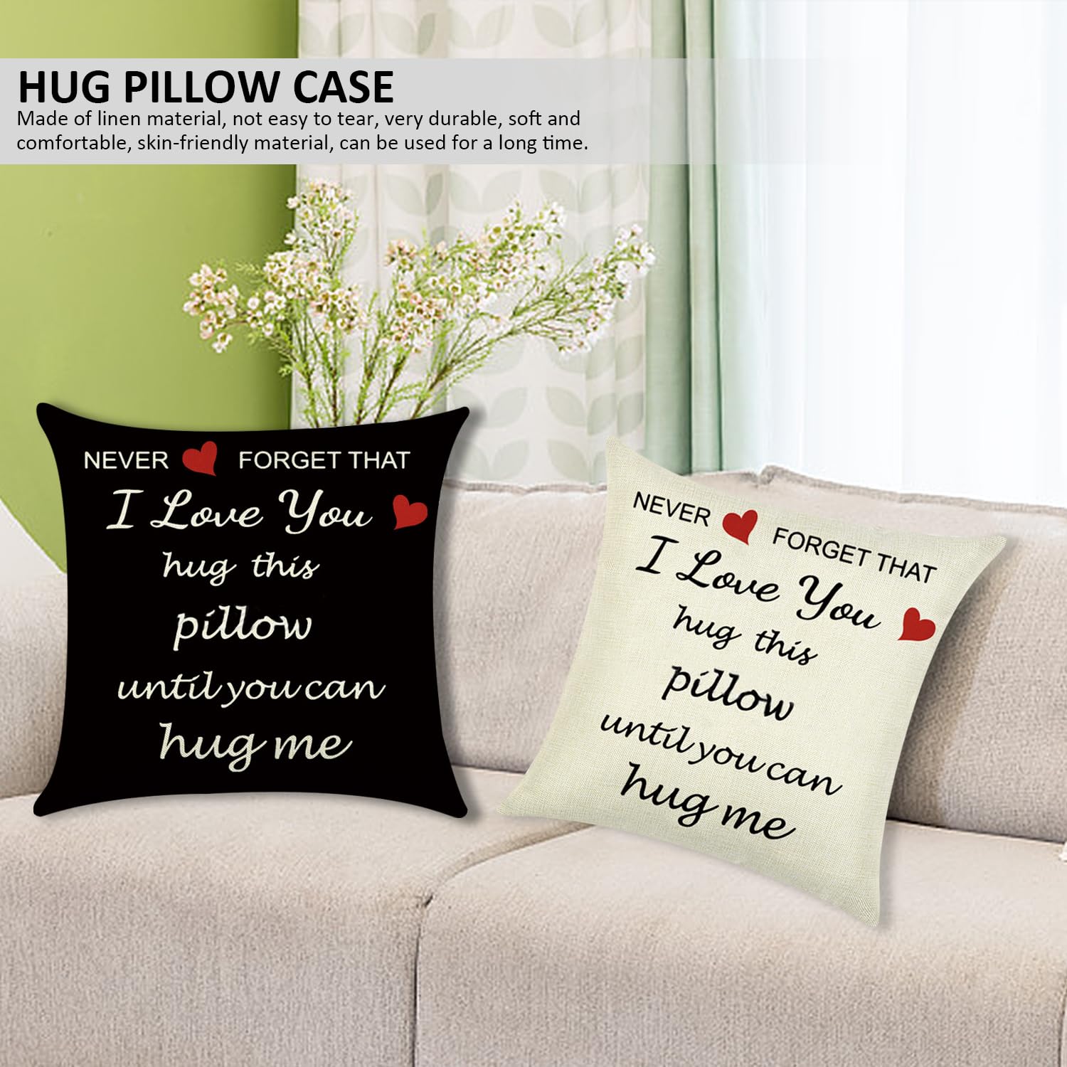 XMNIVATE 2 Pillowcases, Boyfriend Pillowcase, Girlfriend Pillow, Valentine's Day Cushion, Boyfriend Pillow - Image 3