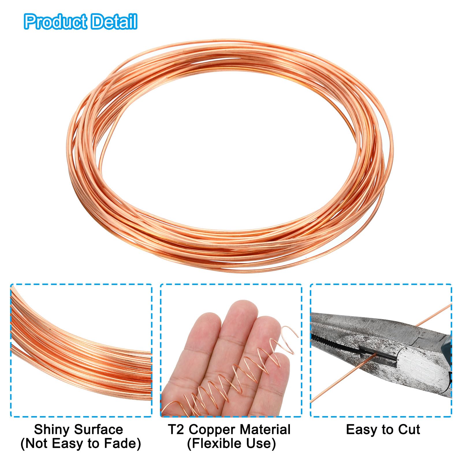 PATIKIL 99.9% Soft Copper Wire - Image 4