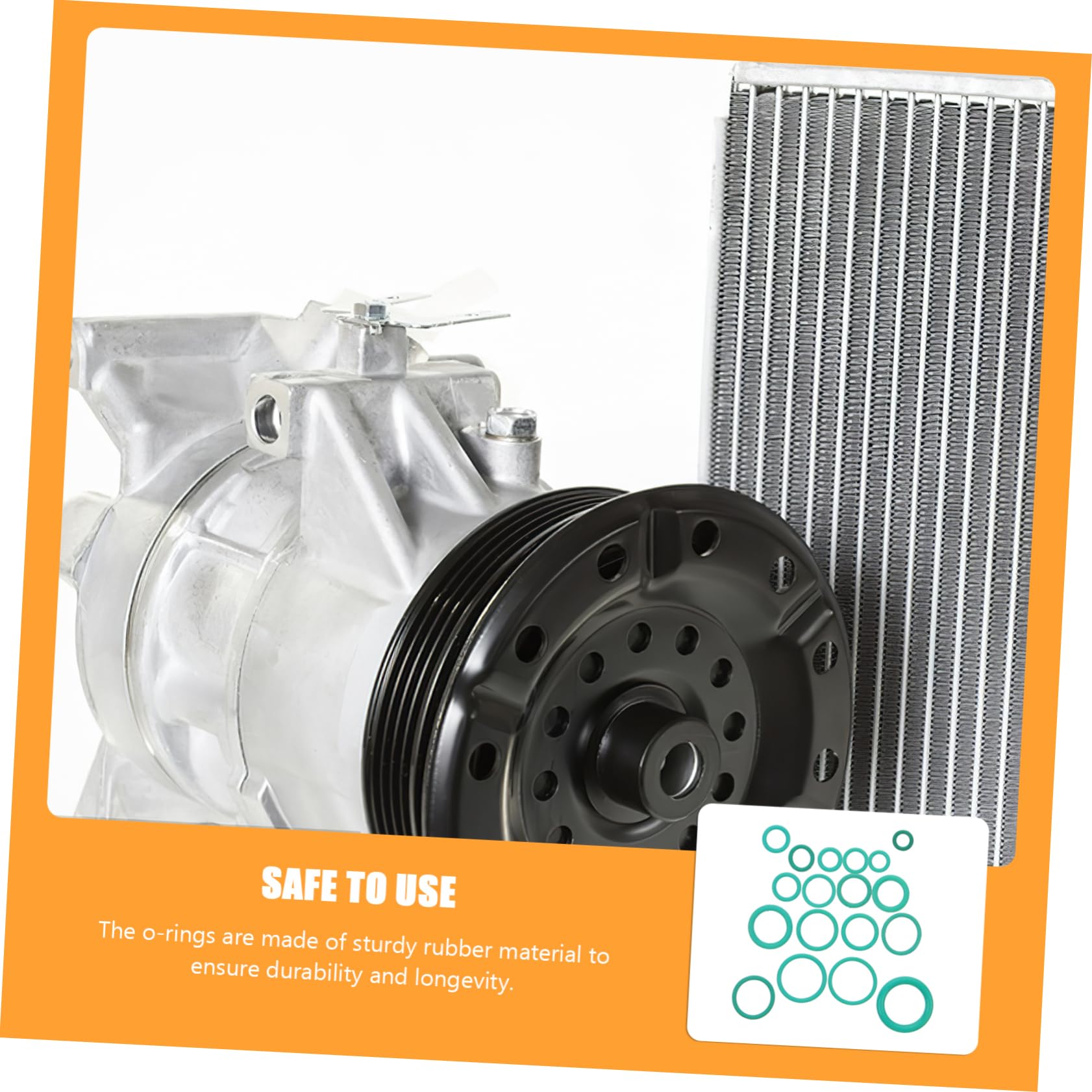 ULTECHNOVO 1080pezzi Guarnizioni Per Compressore Di Condizionatore Auto Di Anelli Butilica Resistente Adatti Per Vari Modelli Di Veicoli Impermeabili e Anti-perdite