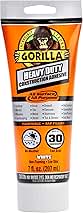 Gorilla Heavy Duty Construction Adhesive, White Glue, 7 Ounce Squeeze Tube (Pack of 1) - Gap Filling and Waterproof