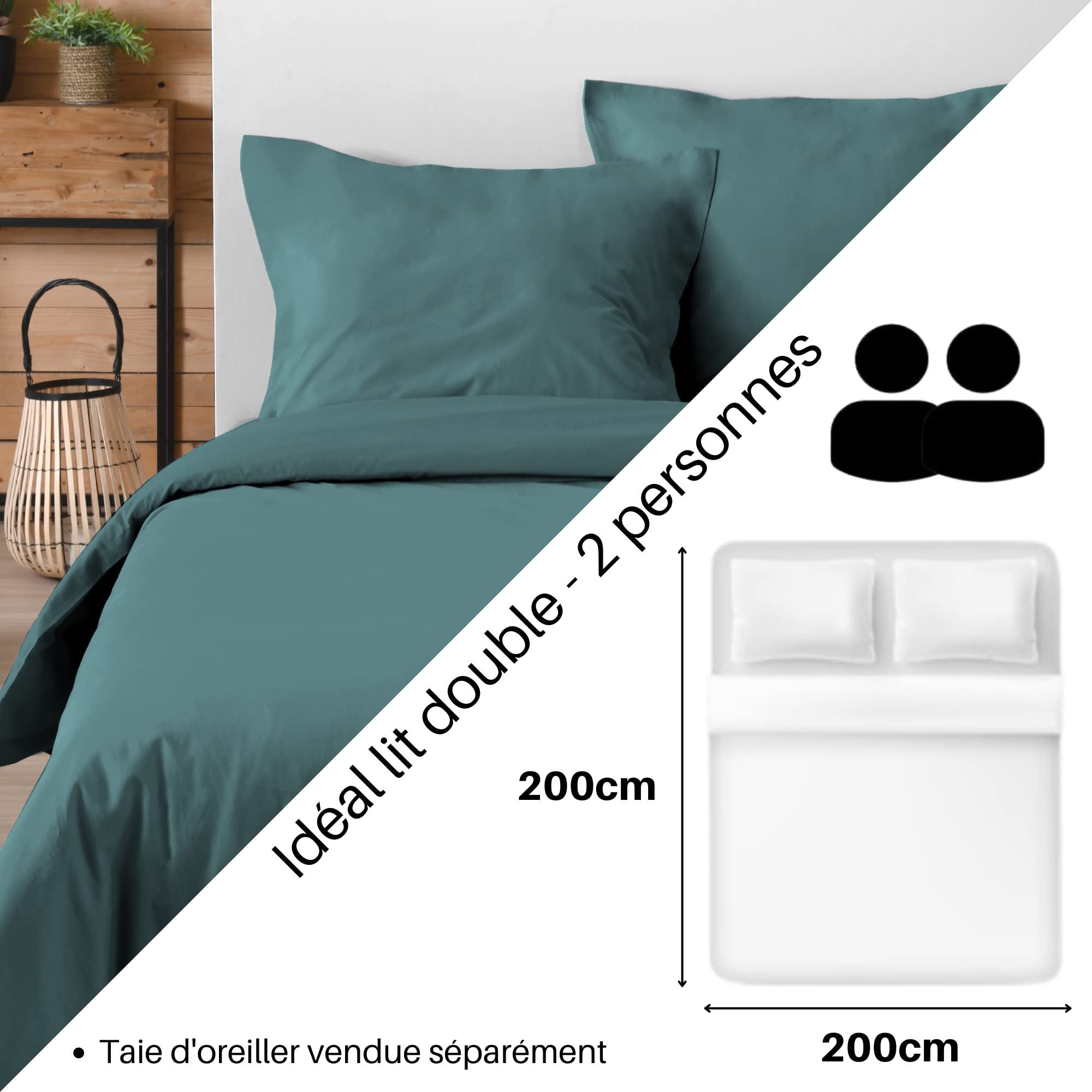 STOF - Dekbedovertrek - 200 x 200 cm - 100% katoen Oeko-Tex gecertificeerd - Kleur linnen - Model Eden - Beddengoed voor thuis - Zacht en comfortabel - Ideaal standaard tweepersoonsbed - 2 personen STOF - Dekbedovertrek - 200 x 200 cm - 100% katoen Oeko-Tex gecertificeerd - Kleur linnen - Model Eden - Beddengoed voor thuis - Zacht en comfortabel - Ideaal standaard tweepersoonsbed - 2 personen