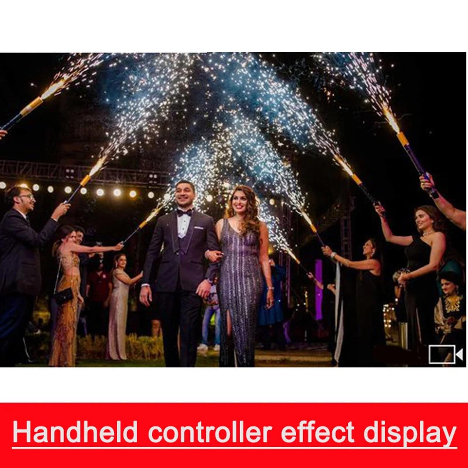 Máquina portátil de fuegos artificiales fríos electrónicos, fuegos artificiales para escenarios, máquina de fuegos artificiales fríos de mano adecuada para bodas, bares y escenarios