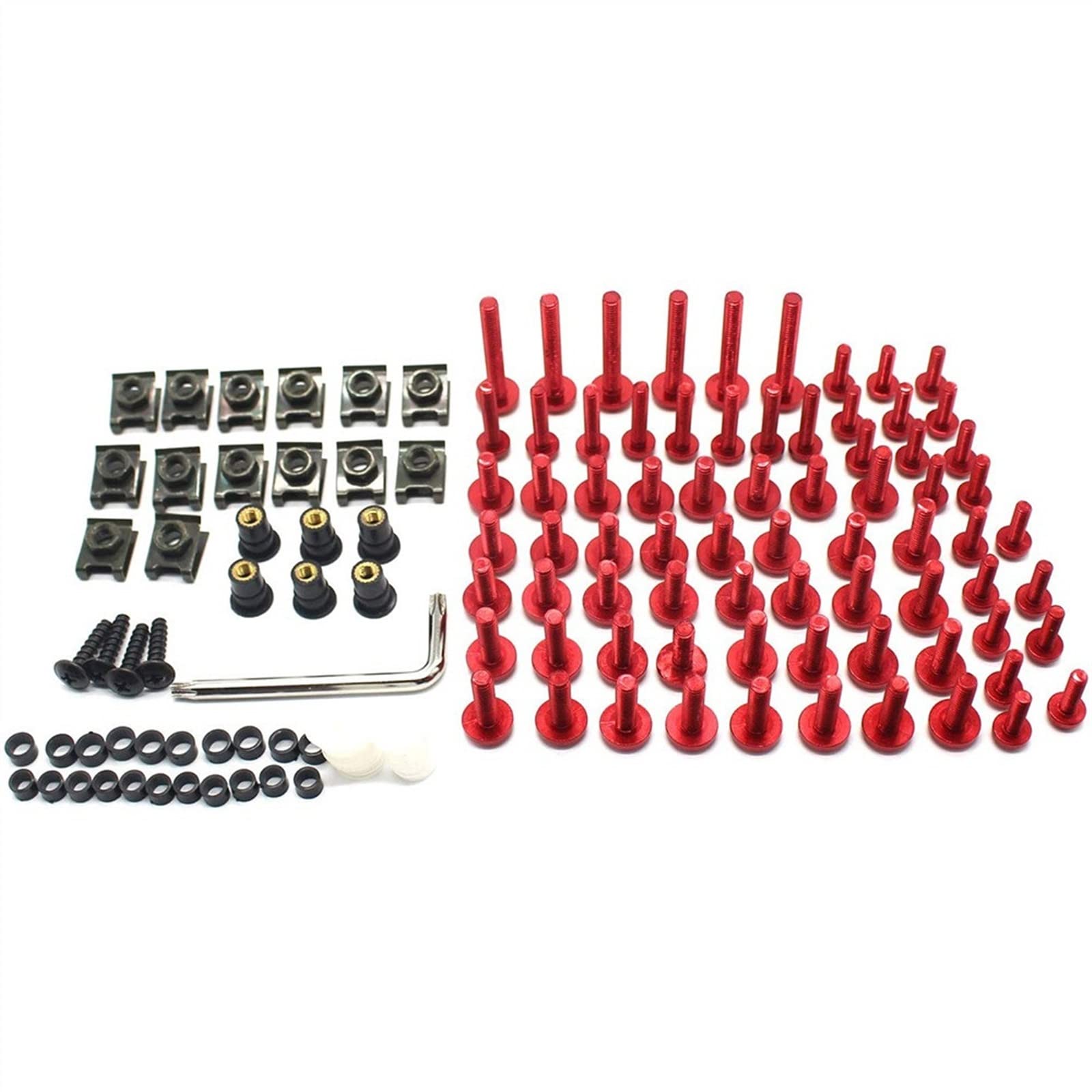 Viti per carrozzeria per Suzuki GSXR600 GSXR750 GSXR1000 GSXR 600 GSXR 750 GSXR 1000 K1 K2 K3 K4 K5 K6 K7 K8 K9 195/PCS Kit Bullone Carena Universale Viti di Fissaggio (Color : Gold)