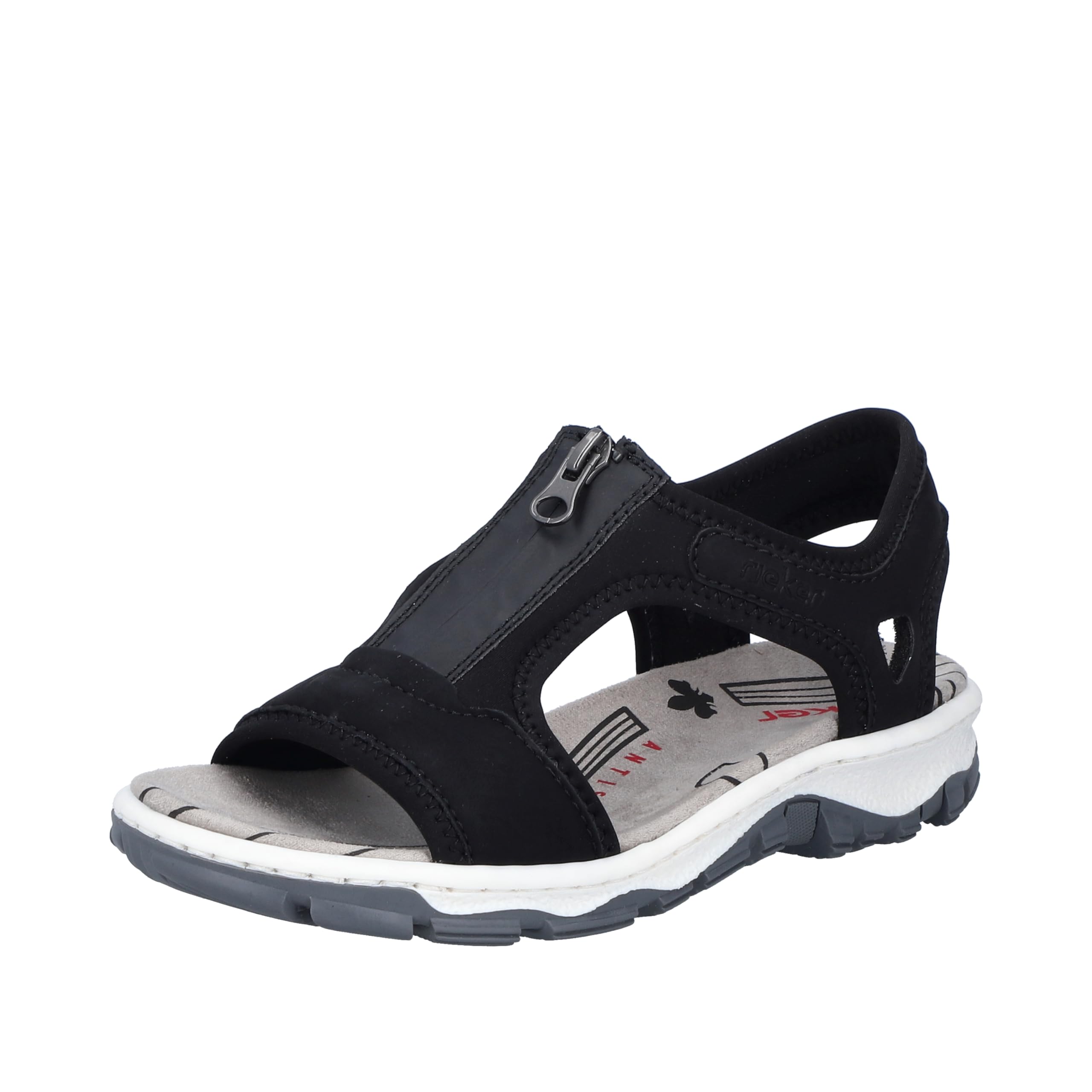 Rieker Women's 68864 Sandals, black, 6 UK