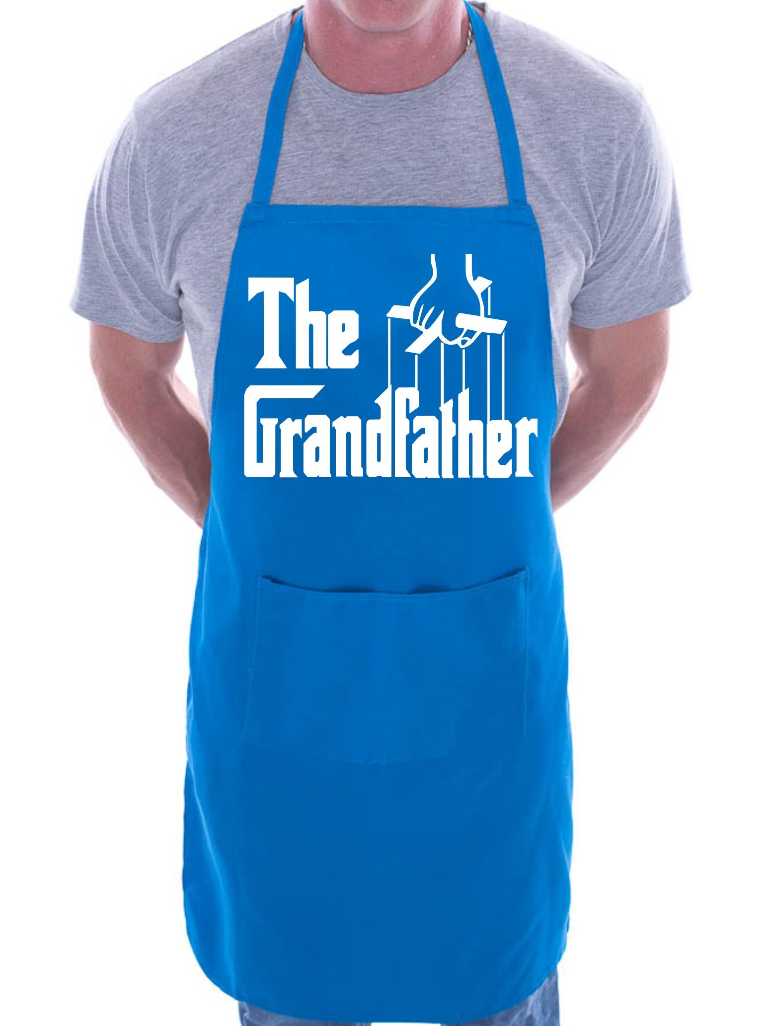 Print4U The Grandfather BBQ Cooking Funny Novelty Apron Blue