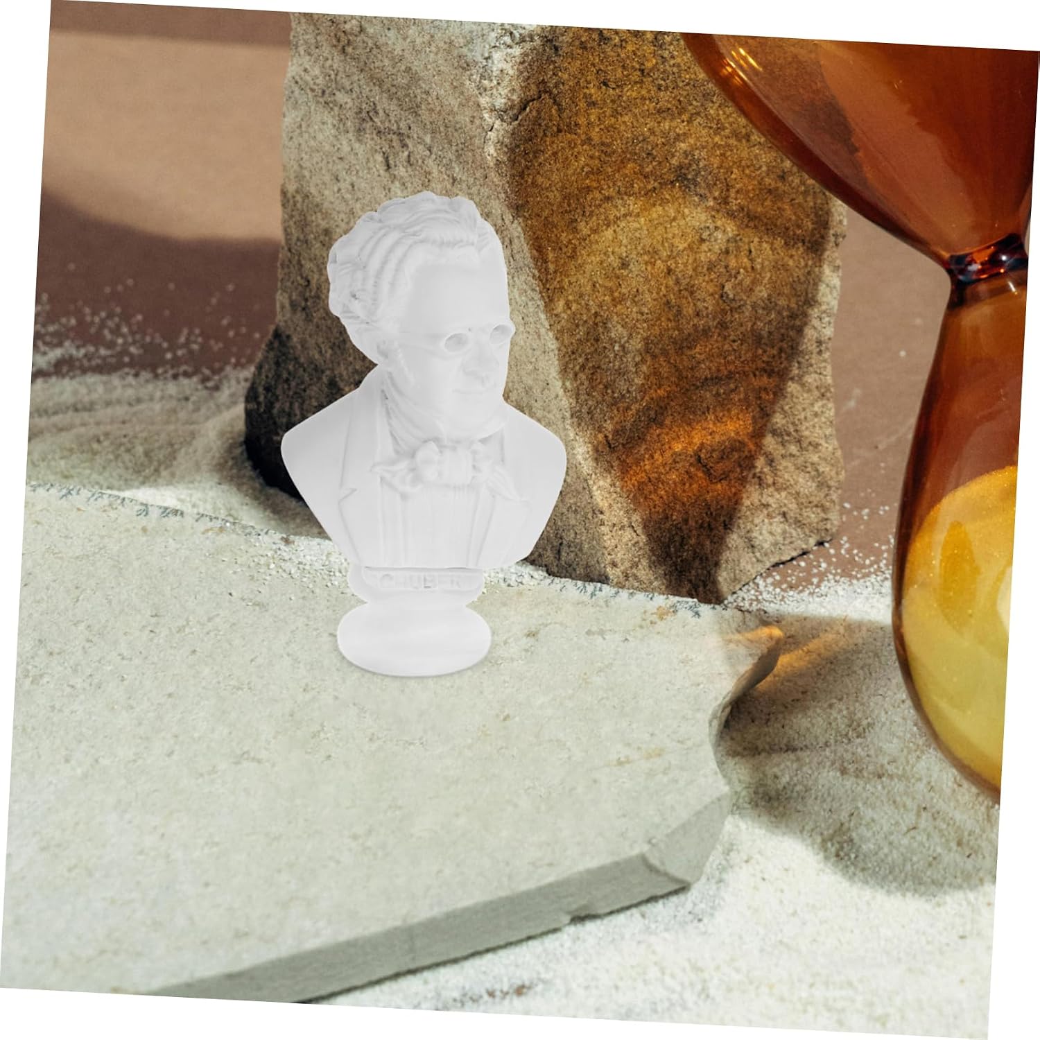 Resin Classical Bust Statue for Desktop Decoration, White
