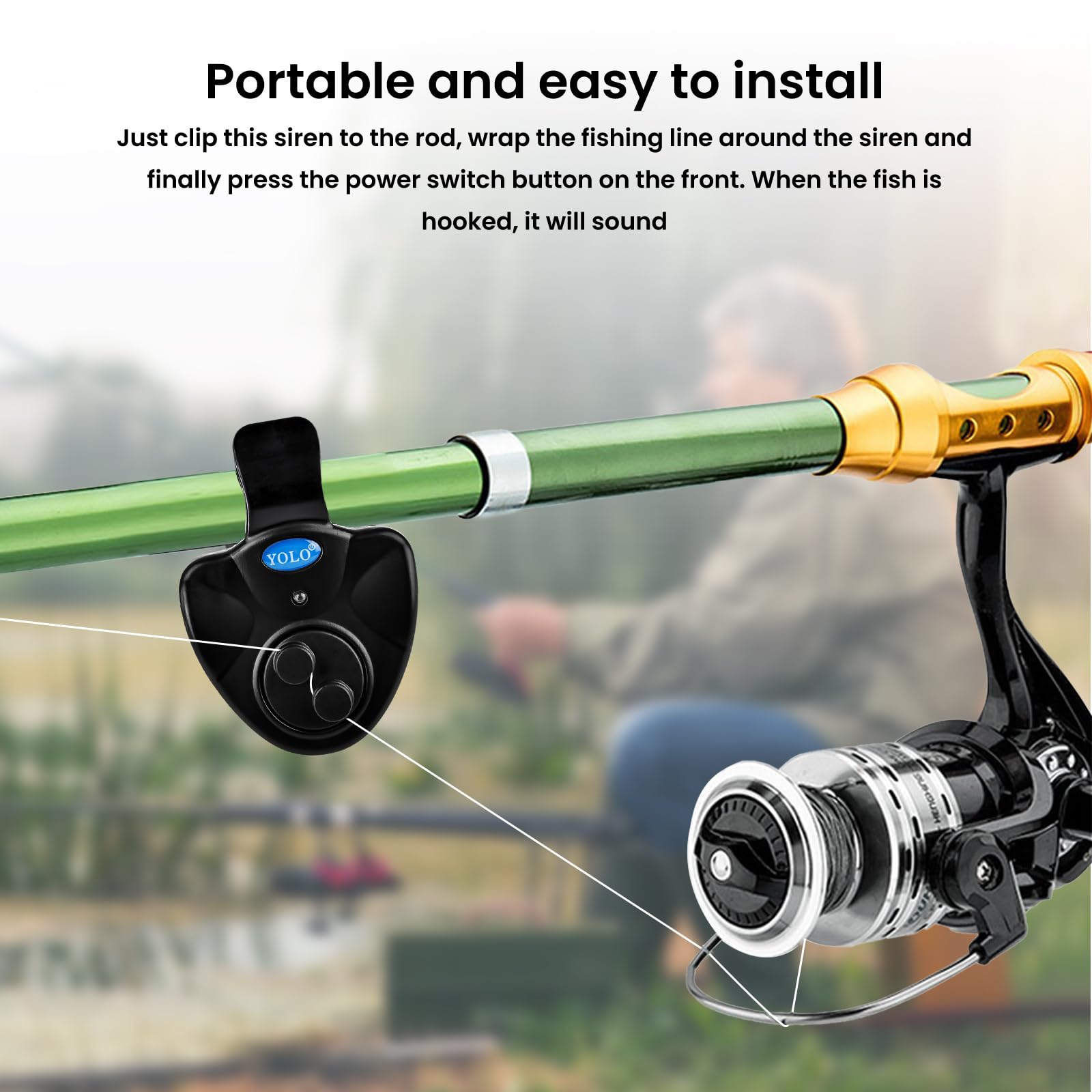 Uhngw Elektronischer Fischbissanzeiger - Angelruten Alarm Mit Empfindlichkeitseinstellung | Für Süß- & Salzwasser