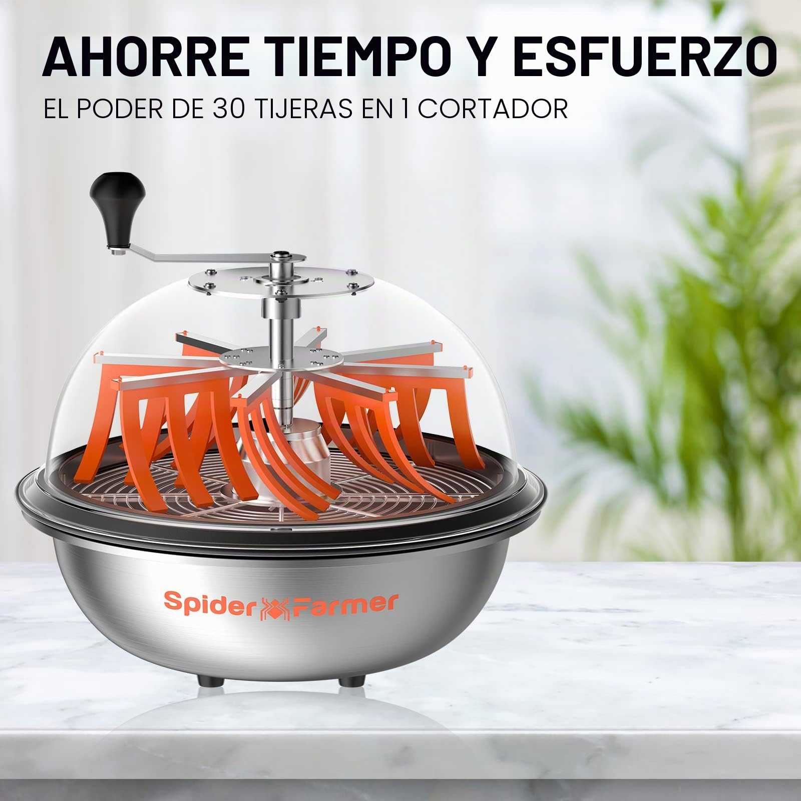 Spider Farmer 16 Inch Bud Trimmer Machine Visual Leaf Trimmer for Hydroponic Trim Twisted Spin Cut Plant Bud Leaf & Flower with Wet Dry Sharp Stainless Steel Blades and Pruning Shears for GardeningL8 | Sistema Twisted Spin Cut con cuchillas afiladas de ac