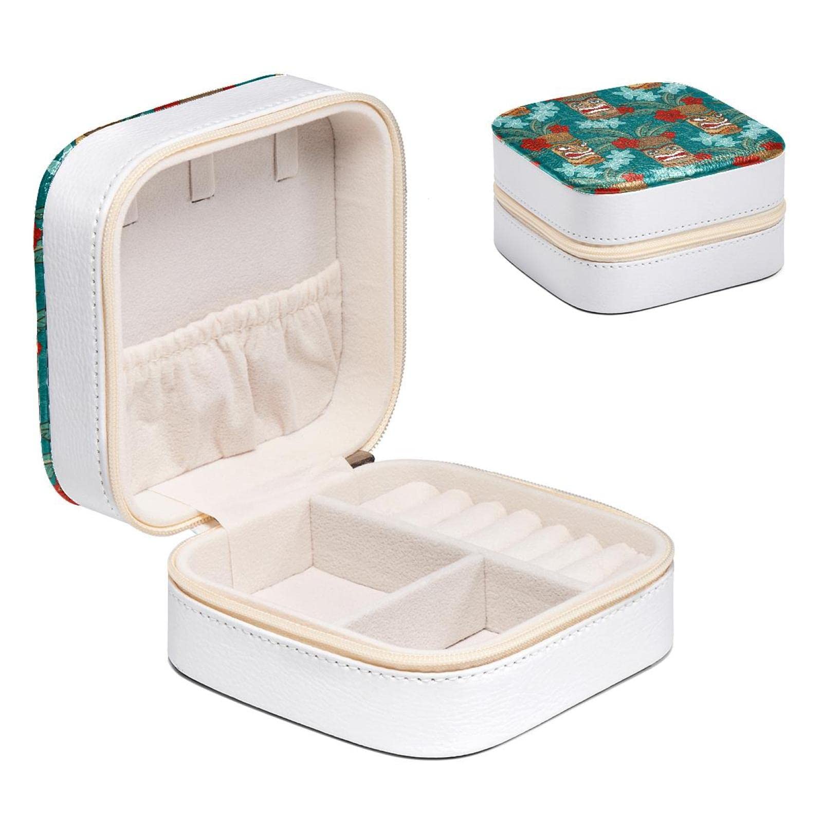 Organisateur de bijoux pour boucles d'oreille bagues compartimenté compact