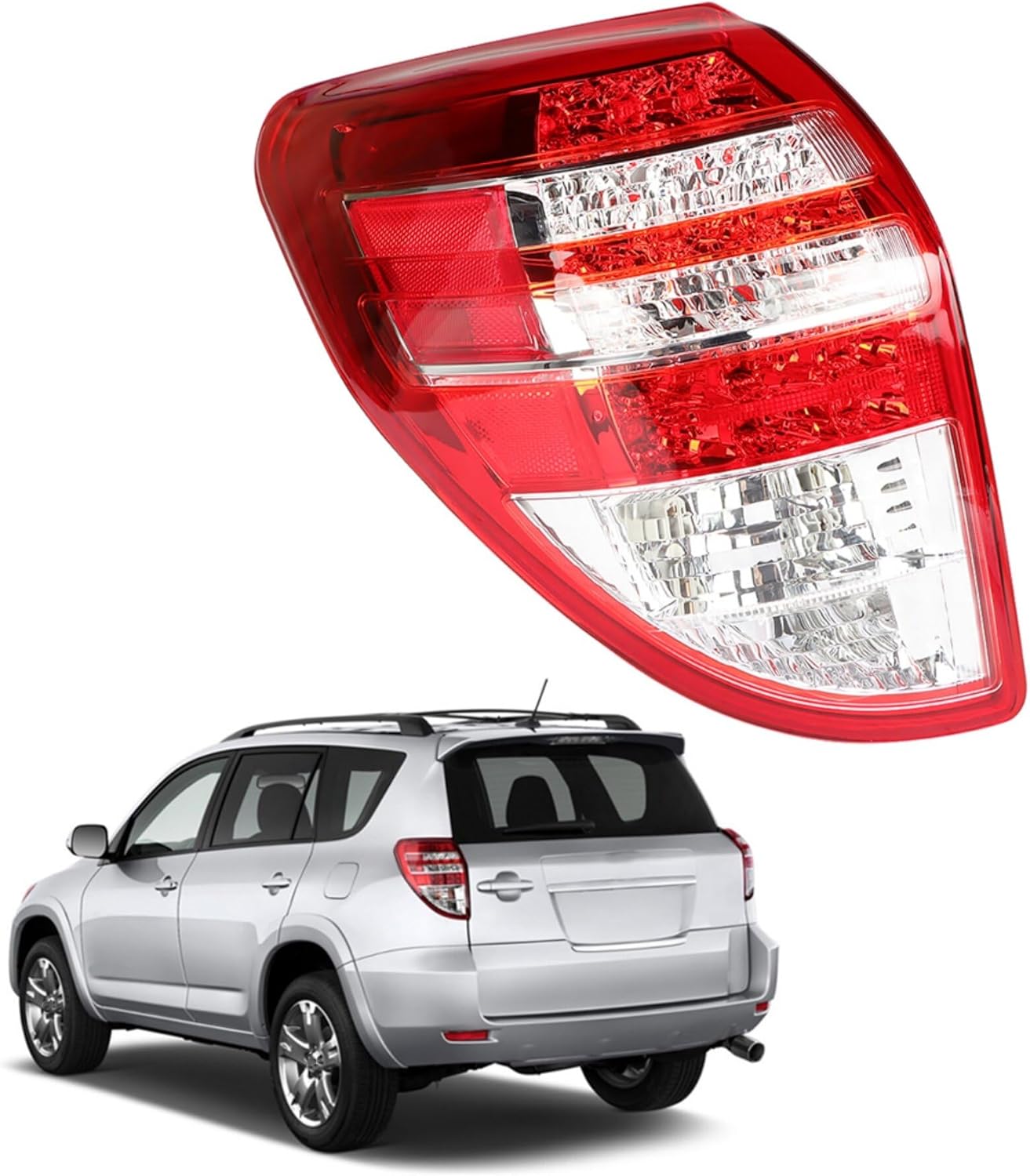 Tail Light Left Side Outer Replacement for 2009-2012 RAV4 Rear Brake Lamp TO2800181, 815600R010