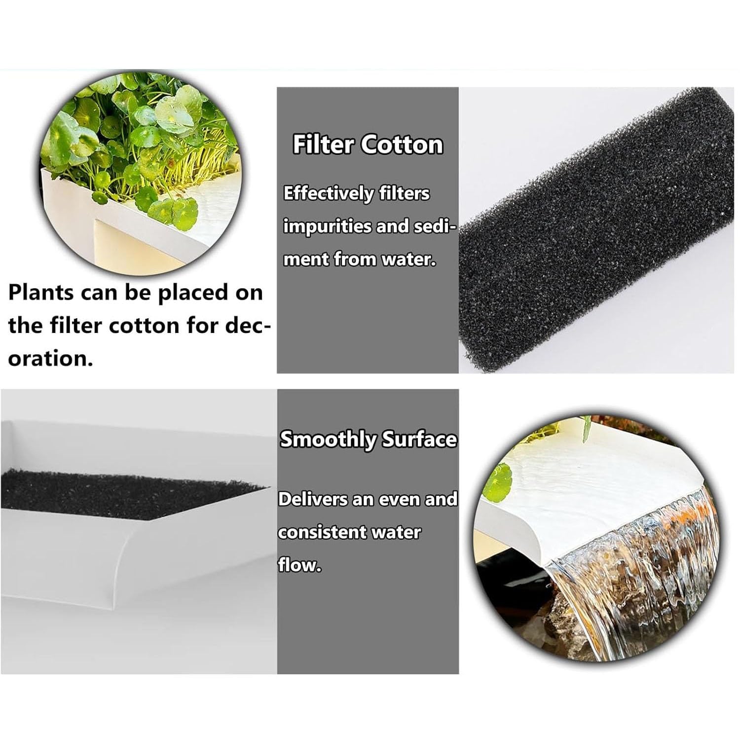 Kit di scarico a cascata in acciaio inox per giardini acquatici e stagni
