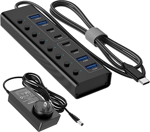 Station d'accueil USB C 8 en 1 en aluminium