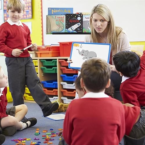 Miniatura 2 de 2 estantes magnéticos para pizarra blanca de 15.6 pulgadas, estantes magnéticos fuertes de acrílico para organización y almacenamiento en el aula