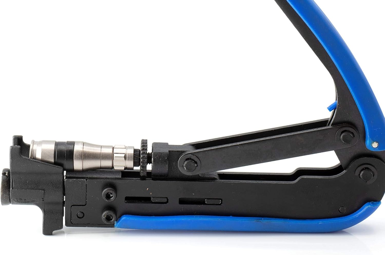 THE CIMPLE CO Coaxial Compression Tool for RG11, RG7, RG6, RG59, and RG58 - Adjustable Coax Cutter and Crimper for F81/RF Connectors - Works with Most Connectors and Coaxial Cables Manufactured