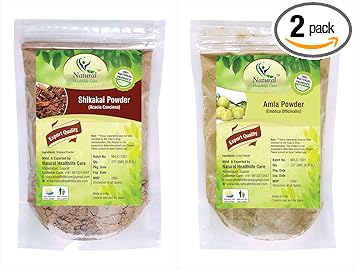 Natural Healthlife Care Shikakai Pods Amla Fruit Powder, 227 (Pack of 2)