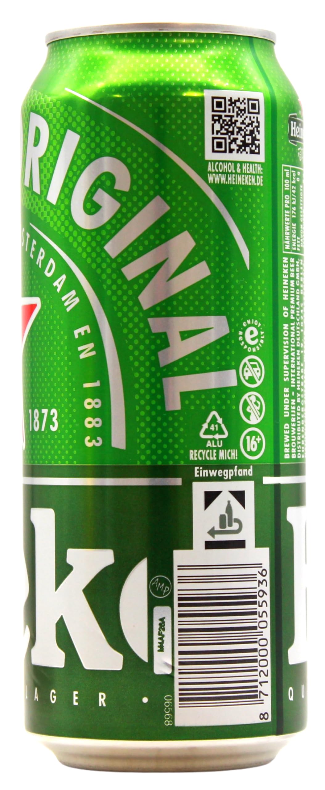 Heineken Pils Bier (24 x 0,5 l Dosen) - Dosenbier auf der Palette, 5% Alkoholgehalt, 100% natürliche Zutaten, erfrischend milder Geschmack