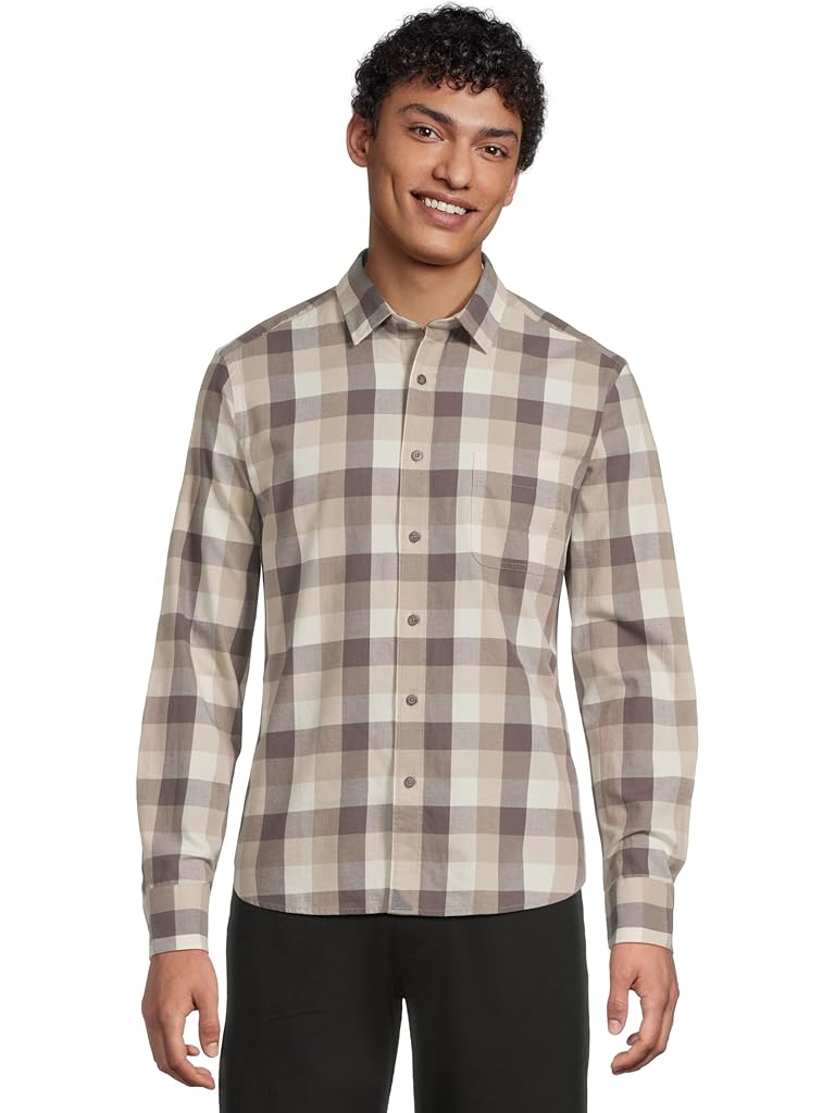 Brown UNTUCKit Long Sleeve Greenwald Flannel Shirt