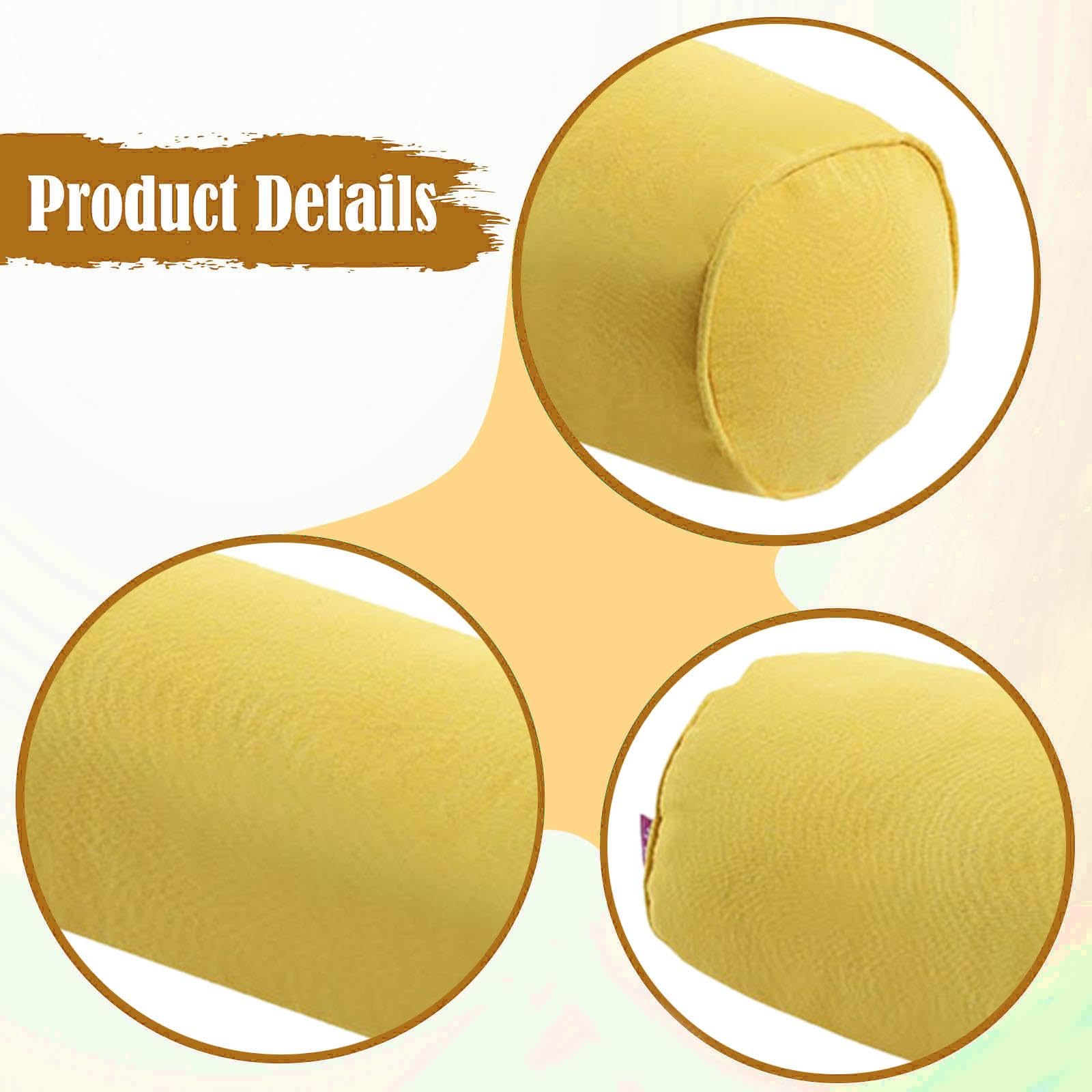 Almohada cilíndrica para Adultos, Ideal para decoración del hogar. Cómoda, con Soporte Firme para Las piernas, Viajes y para Dormir.