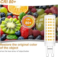 LEDBOKLI G9 LED Izzó Dimmelhető Meleg Fehér 10W 3000K - 100W Halogén Helyettesítő, 900 Lumen, Energiatakarékos Kis Izzó, 5 Darabos 5