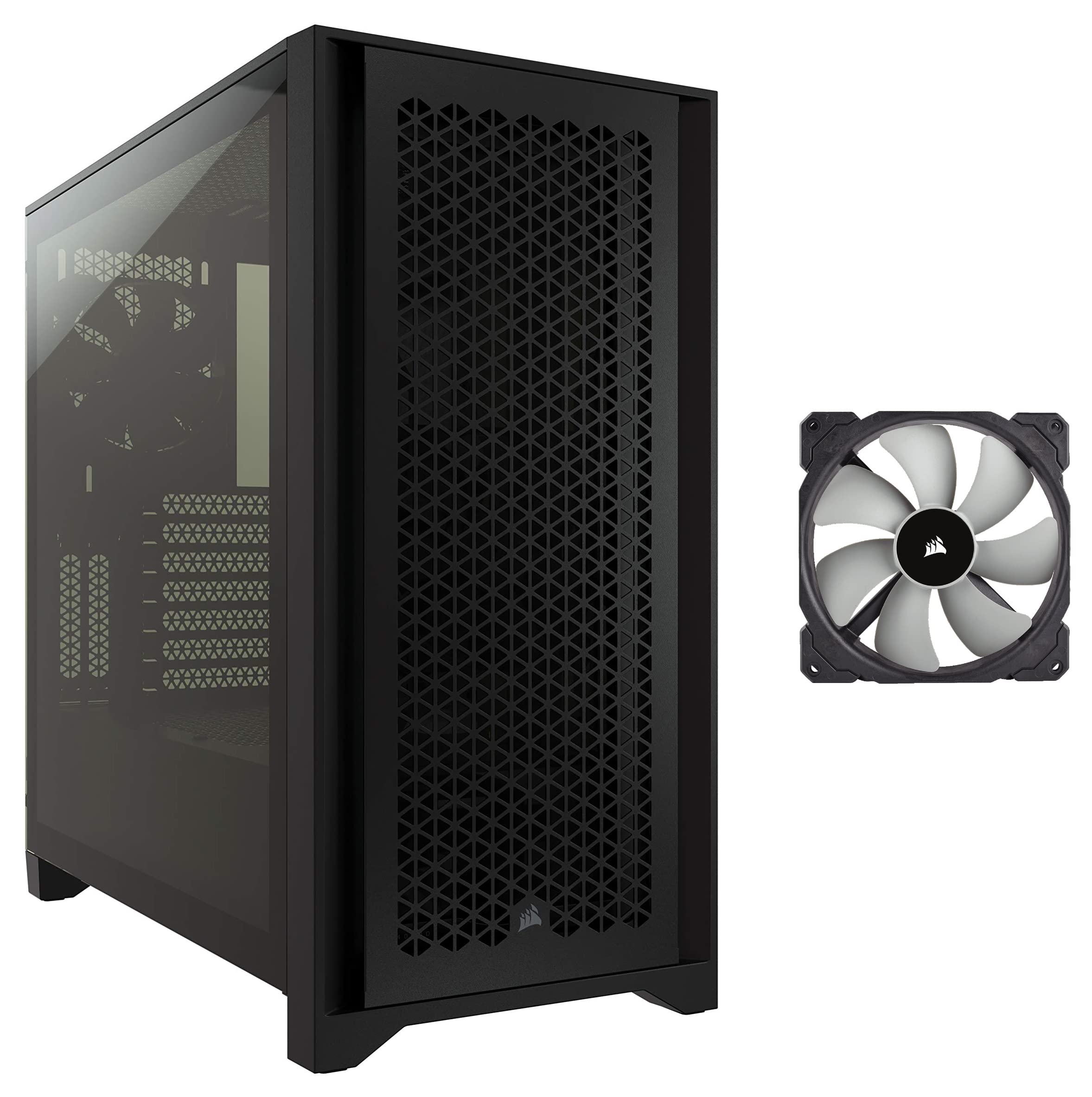 Amazon | 【セット買い】CORSAIR 4000D エアフロー強化ガラス製ミドル