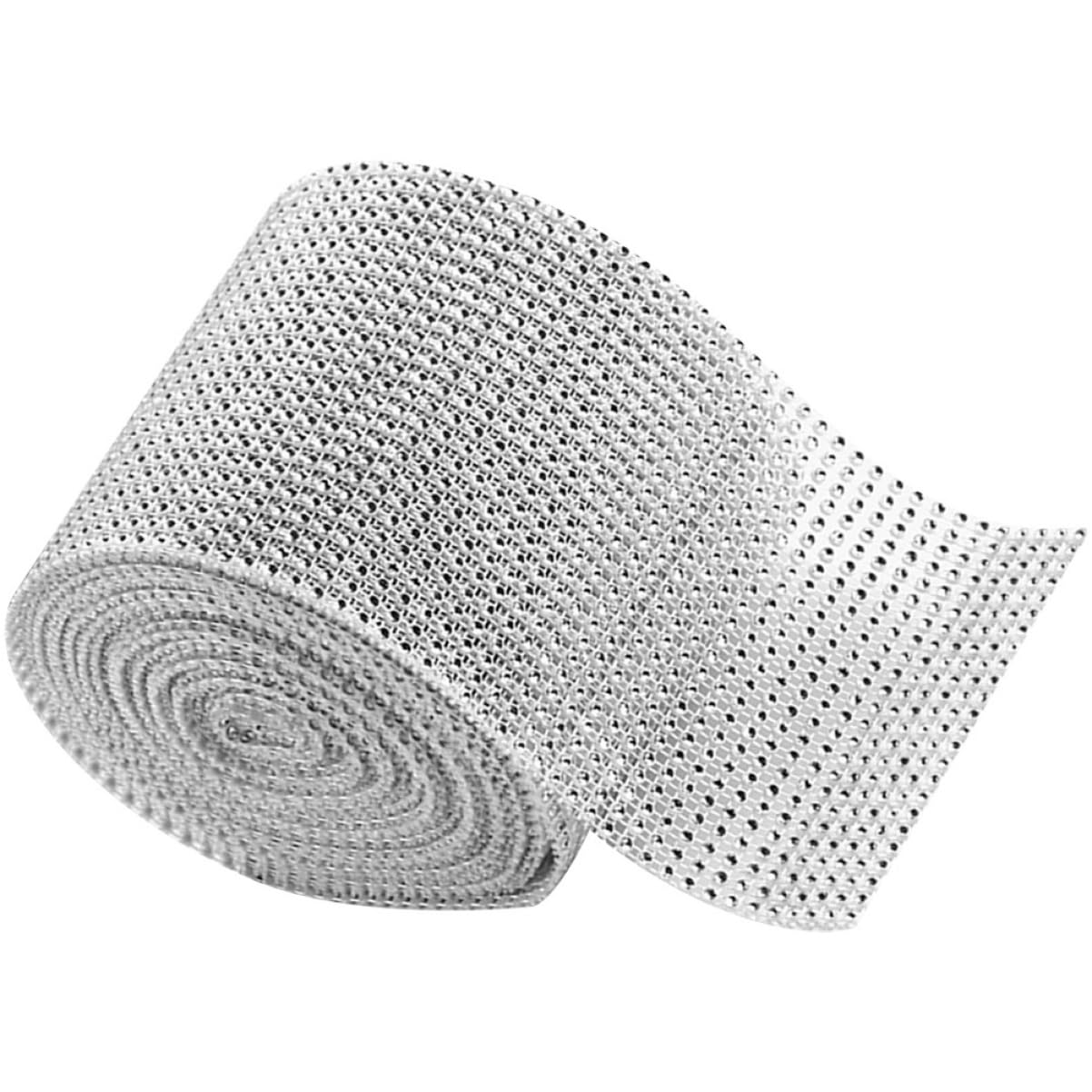 Amosfun 3 Rouleaux ruban strass décoratif accessoire bricolage decoration noel Ceinture ruban pour voiture de mariage etiquette autocollante Accessoires de costumes bordure en strass
