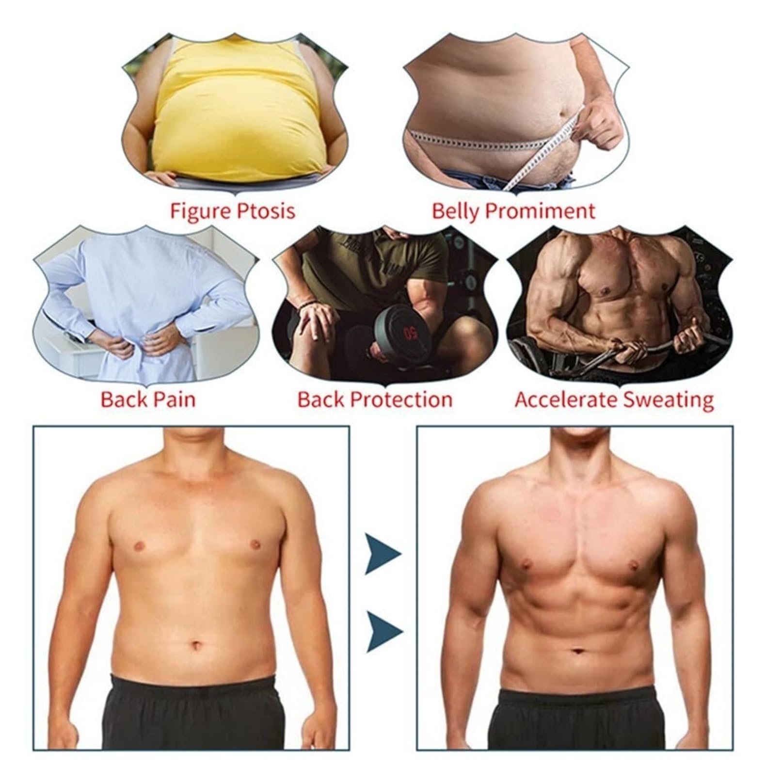 Faja Lumbar Faja Deportiva para El Vientre, Faja Adelgazante, Moldeadora De Cintura, Cinturón De Neopreno para Entrenamiento De Pérdida De Peso Cinturón Apoyo Lumbar(XL)