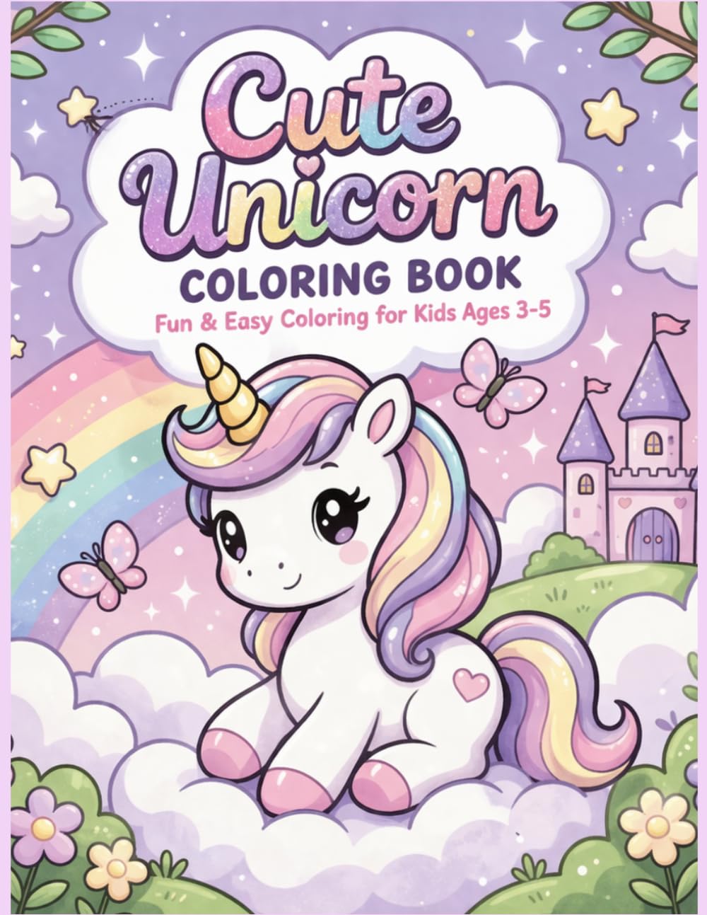 Cute Kawaii Unicorn Coloring Book: For kids ages 3-5 / 30 fun and easy unicorns for beginners