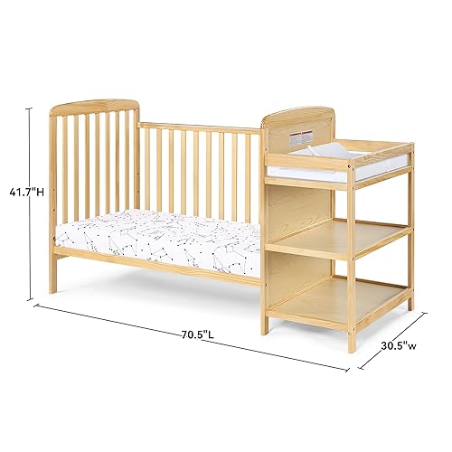 Miniatura 5 de Baby Crib 3-in-1 Convertible Crib with Changing TableWood Toddler Cribs Cuna para Bebes Baby Bed Nursery Furniture