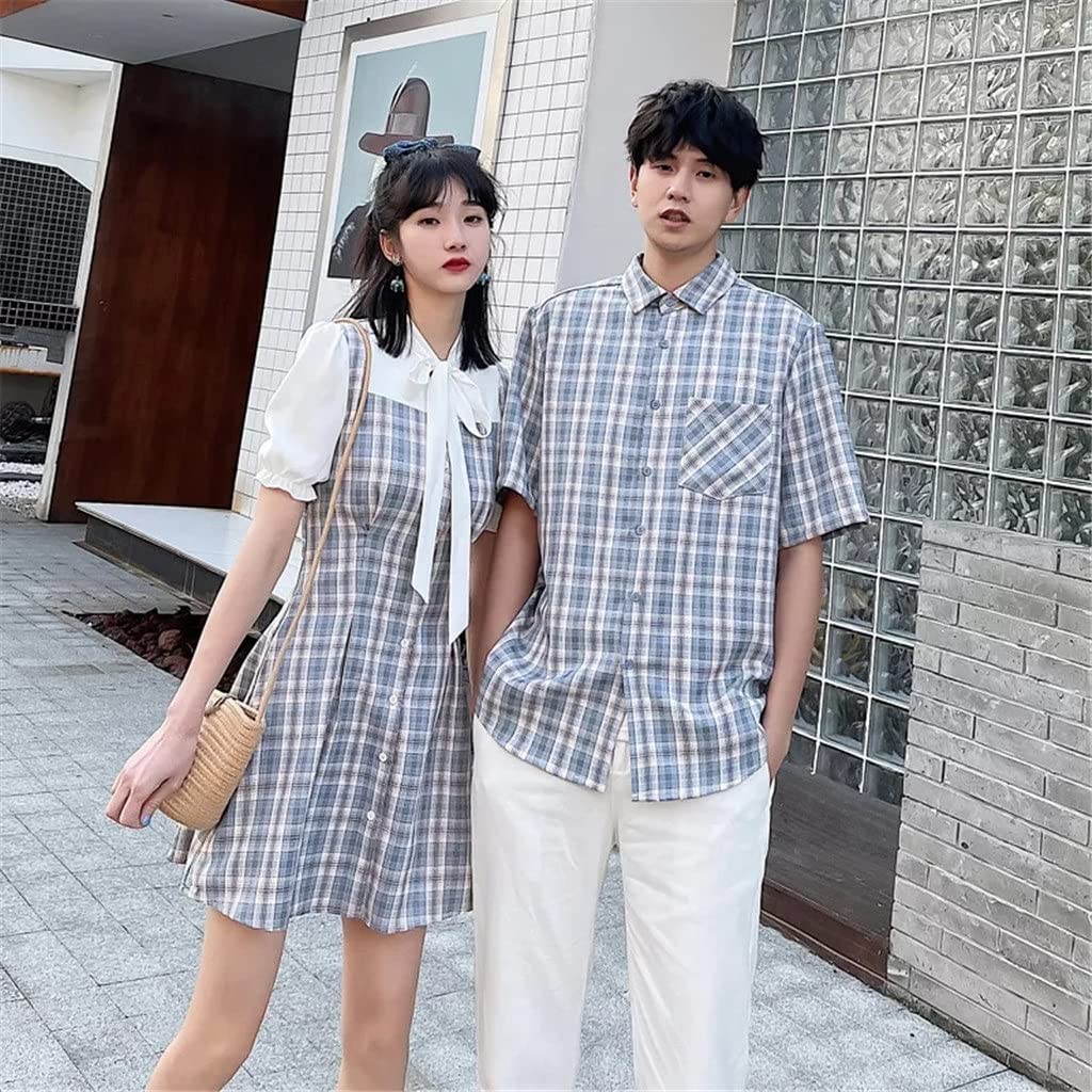 WPYYI Couple Matching Clothes College School Fashion Style Lovers Check  Plaid Bow Slim Dress Shirts Men Women Outfit Wear Set (Color : D, Size :  Woman S Code) : Amazon.ca: Clothing, Shoes
