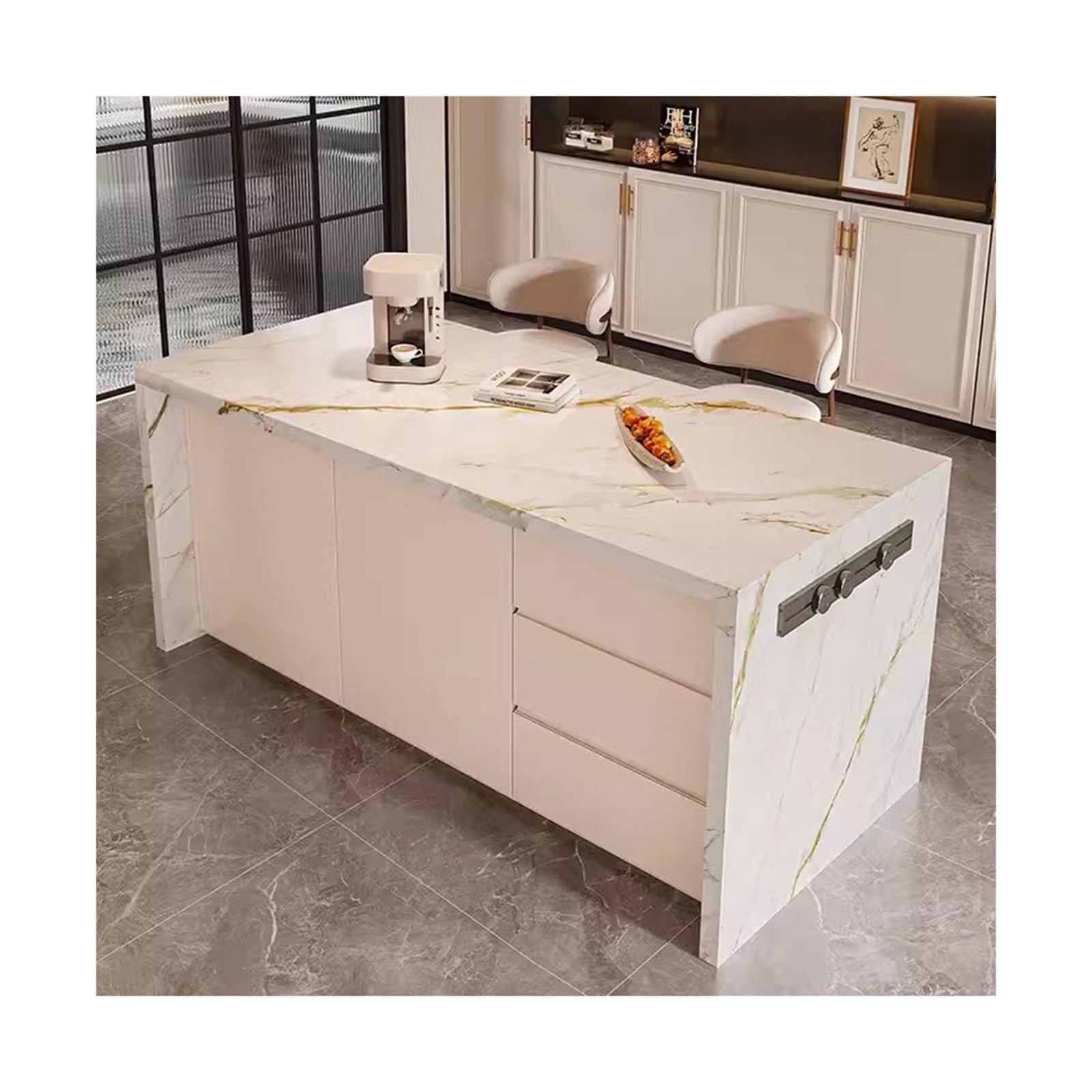 Mesa de isla de cocina multifuncional con barra de comedor de almacenamiento y mesa de operaciones