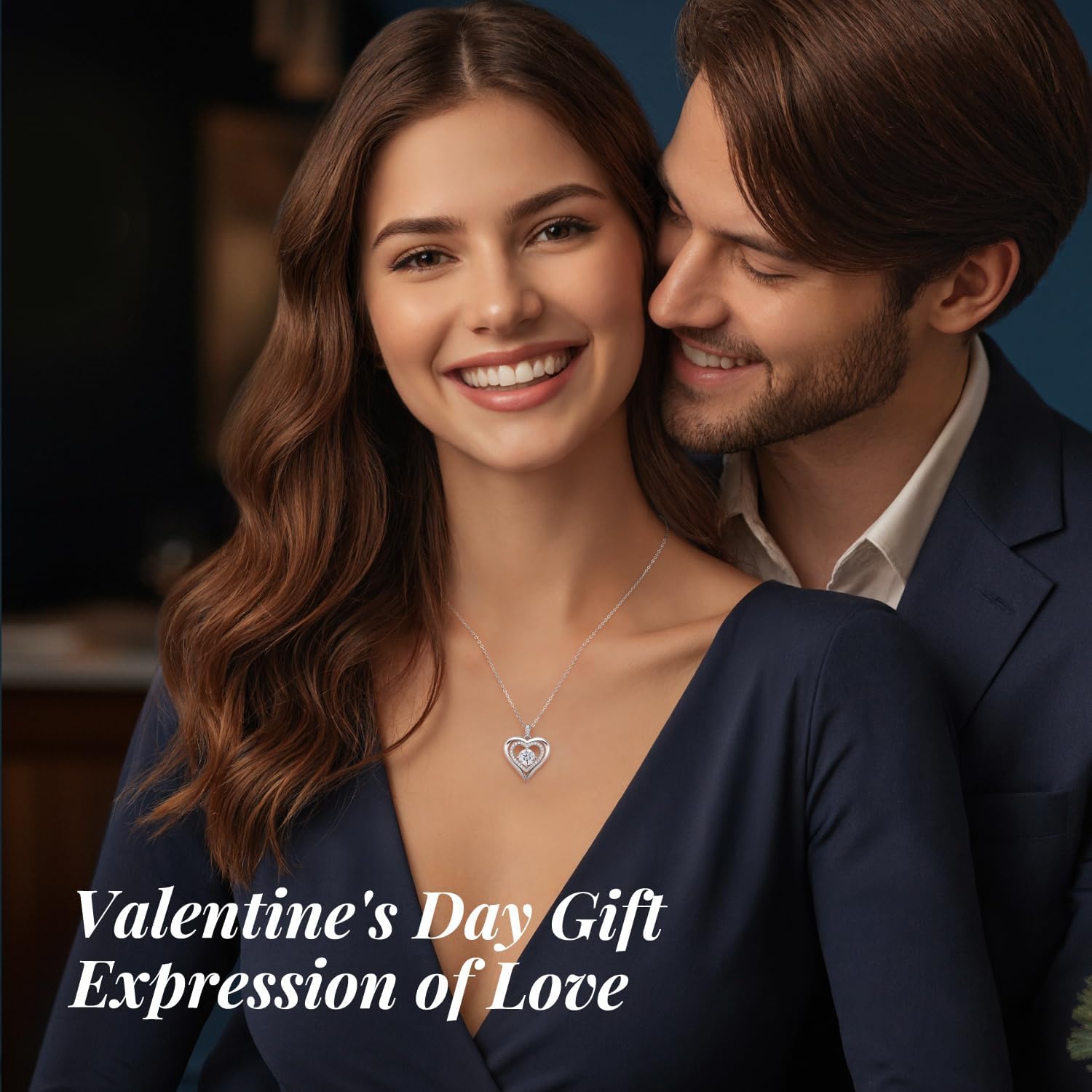 Valentine's Day Gift Moissanite Heart Pendant Necklaces for Women, 925 Sterling Silver Necklace Engraved with 'I LOVE YOU', Ideal Anniversary Birthday Jewelry Gifts for Mom Wife Girlfriend Daughter Her - Image 2