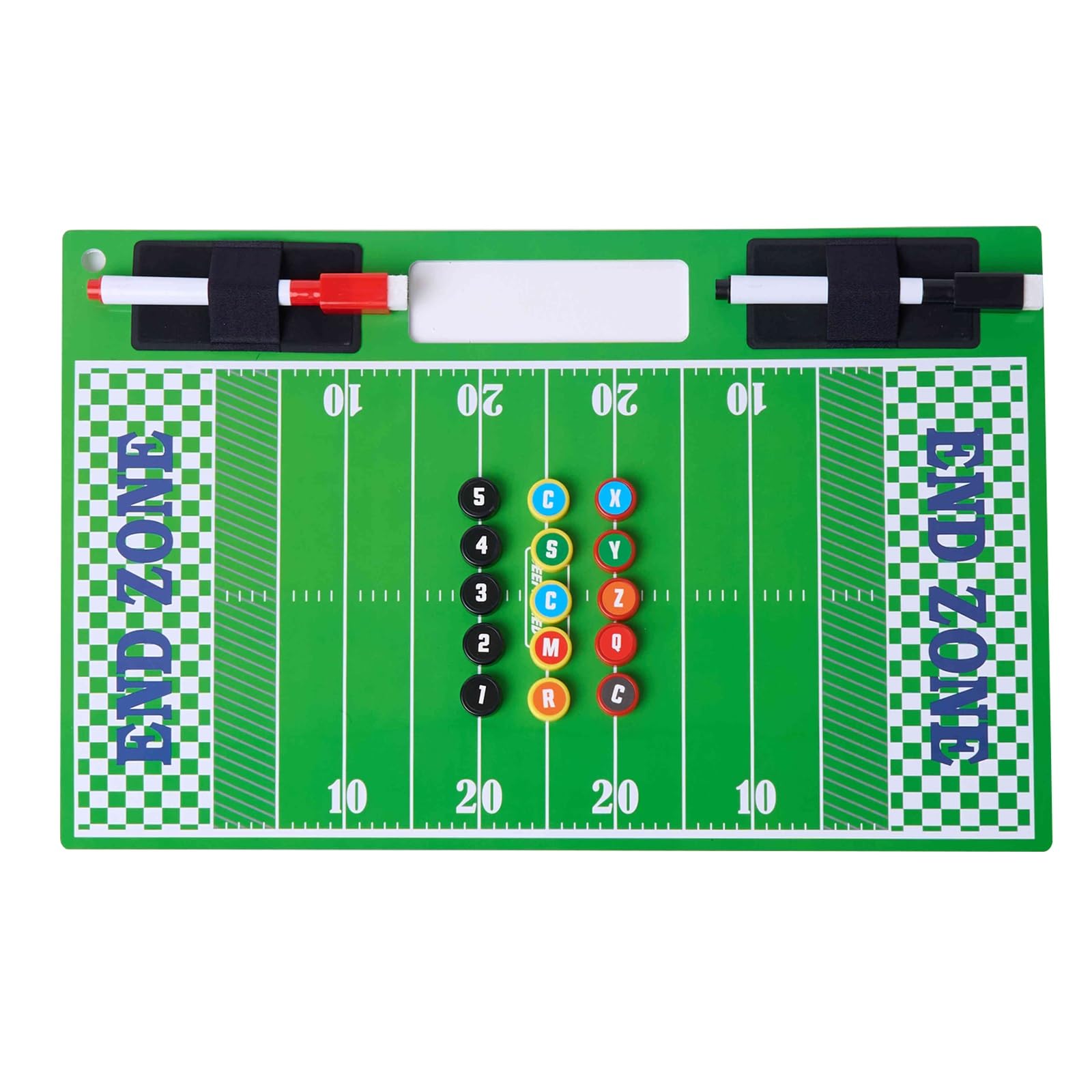 Pizarra de Entrenamiento de Flag Football, Pizarra de Doble Cara, con Marcador para Pizarra Blanca y Piezas de Ajedrez Magnéticas, para Entrenamiento y Enseñanza Diarios