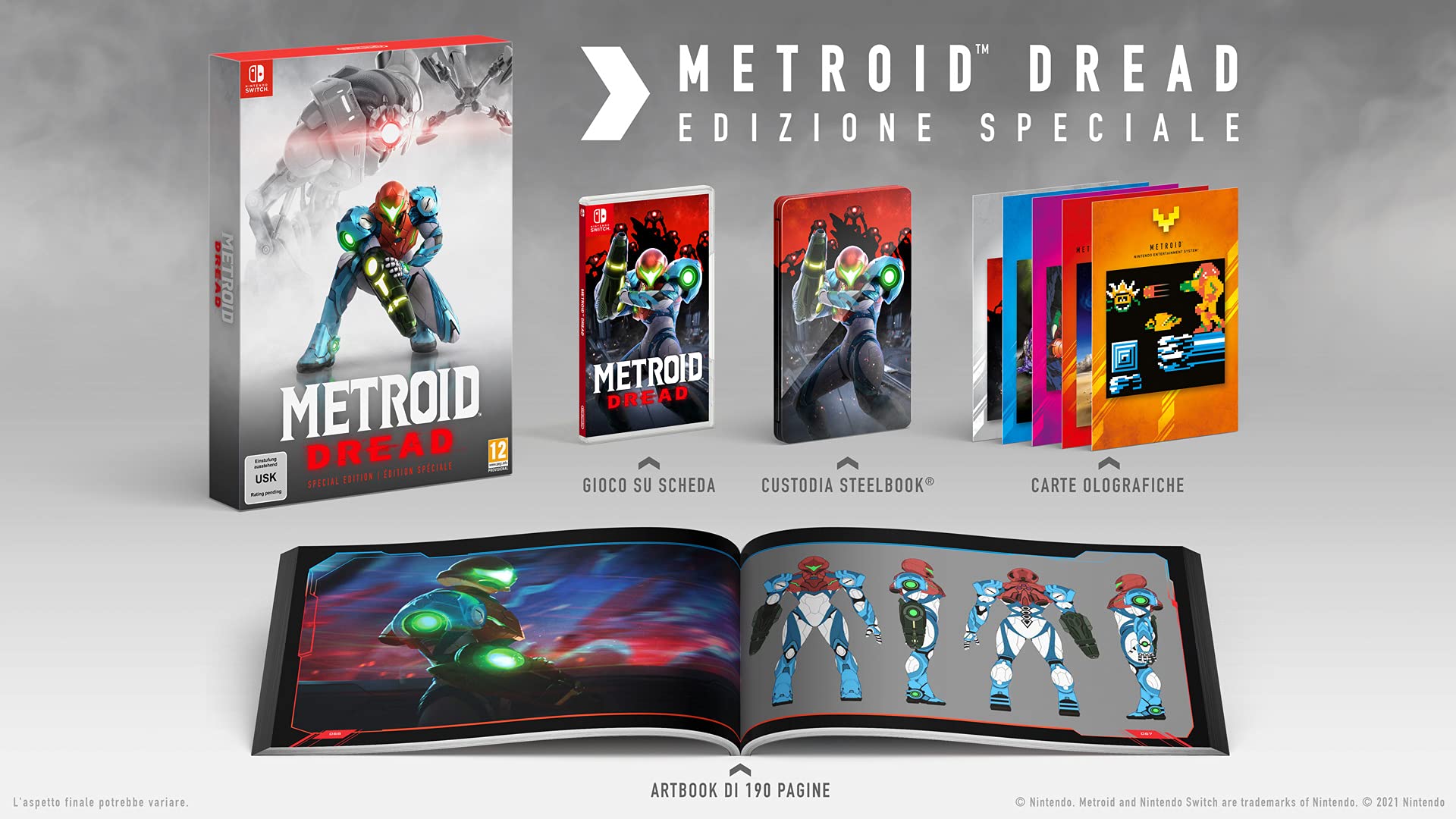 Metroid Dread edizione speciale Bundle - Videogioco Nintendo - Ed. Italiana - Versione su scheda