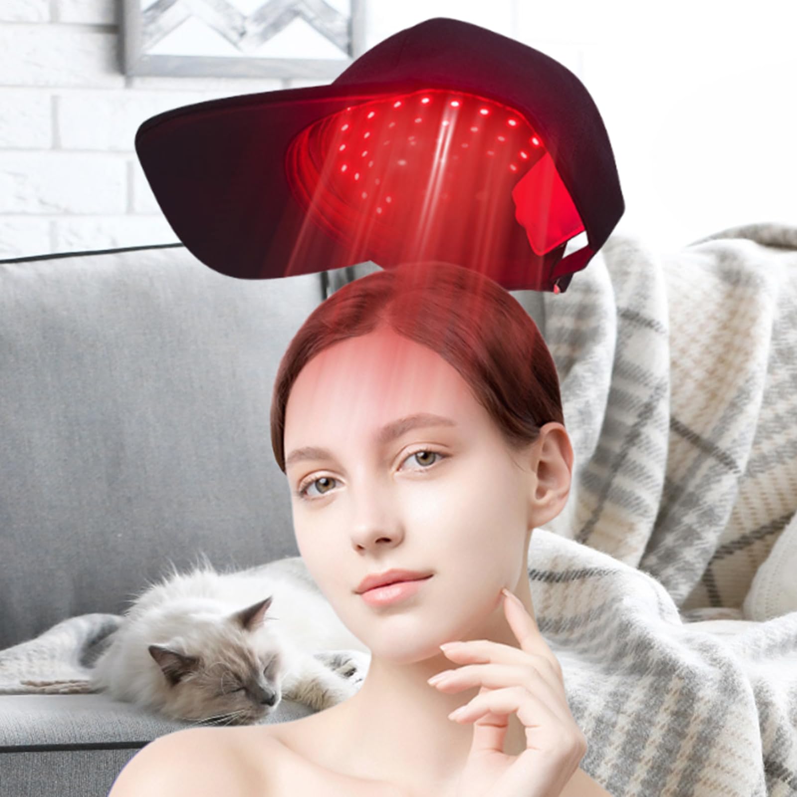 Dispositivo per la cura dei capelli – Cappello per la crescita dei capelli con batteria da 700 mAh e corrente di carica 520 MA | Tappo per terapia a LED per trattamenti di perdita di Haiir |