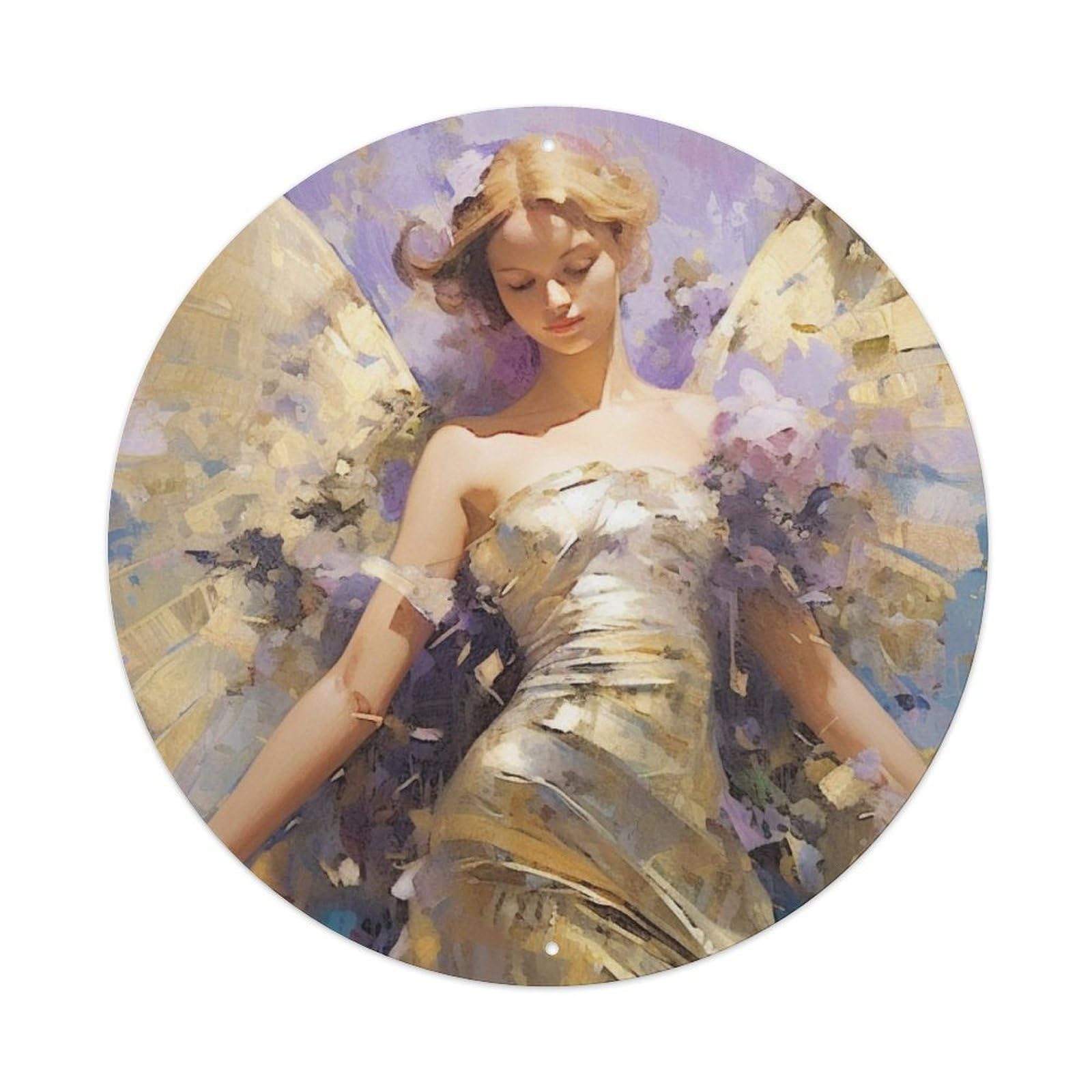 Vintage Angel The Beauty of An Angel Metal Tin Sign