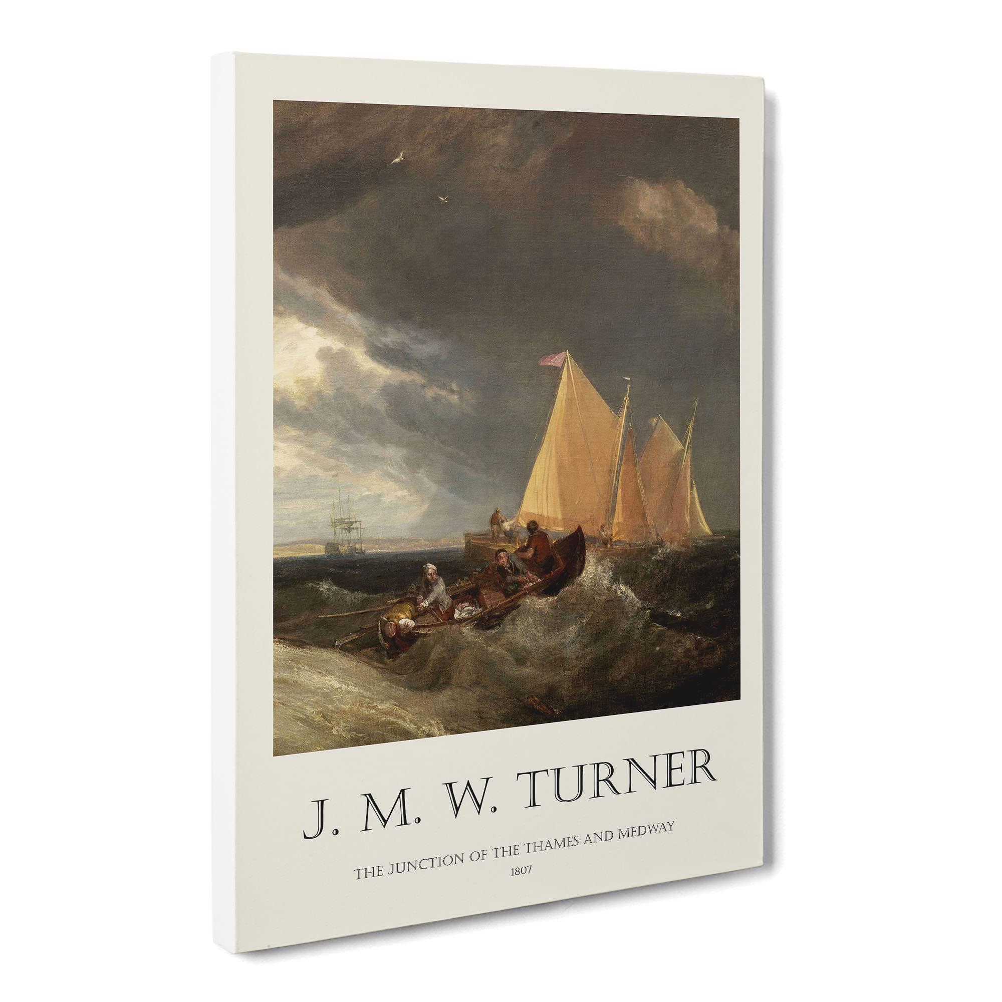 The Junction Of The Thames By Joseph Mallord William Turner Canvas Print, Mixed, 25L x 50W cm