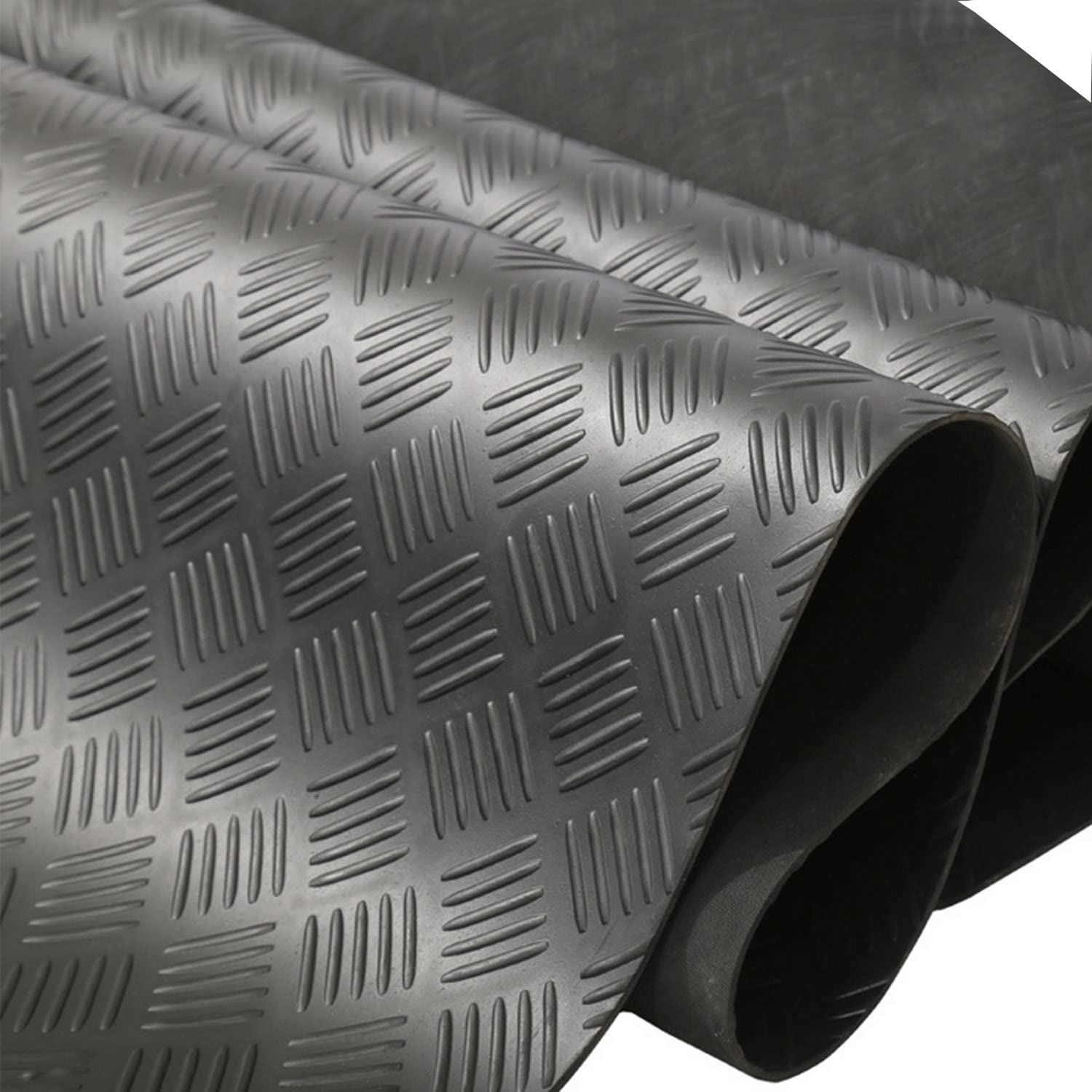 MYOYAY Alfombra de goma por metros, 500 x 100 cm, alfombra de goma de 3 mm, suelo de goma, antideslizante, alfombrilla de protección del suelo, alfombrilla de goma industrial, alfombrilla de goma para