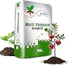 Laeto Multi Purpose Compost 40L - Premium Potting Compost for Healthy Growth Top Grade Potting Soil Peat Free for Flowers, Vegetables & Plants
