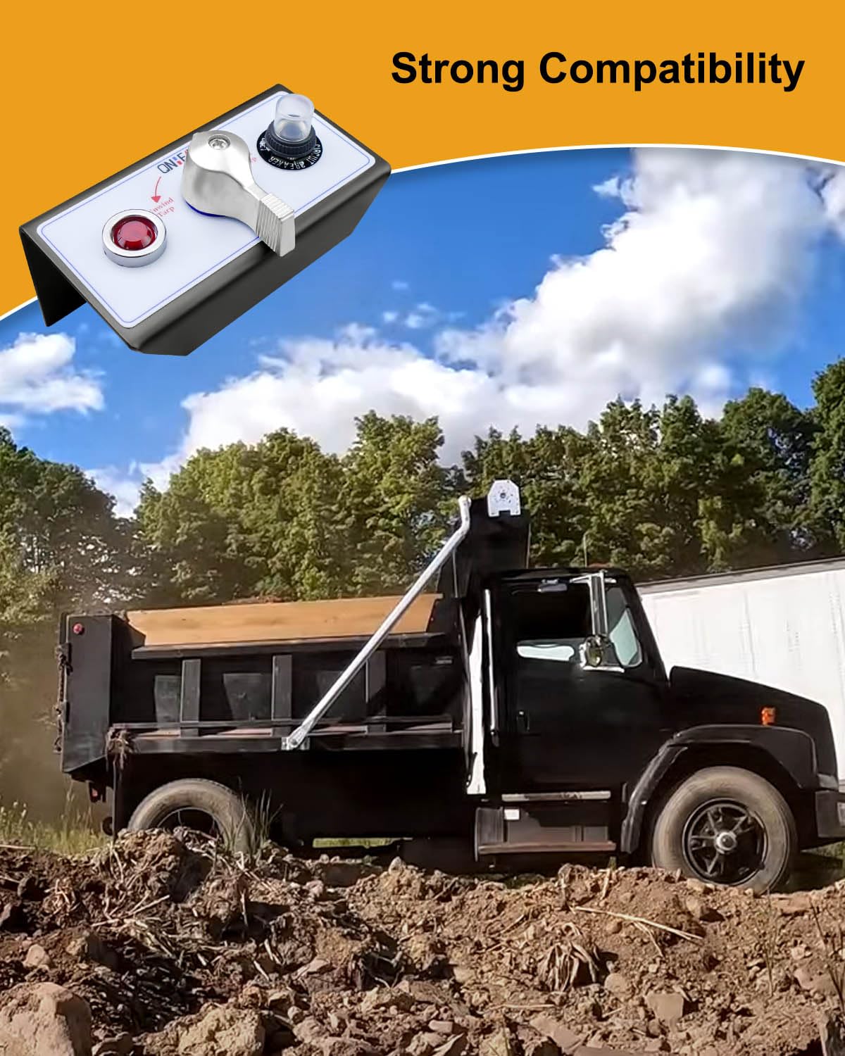 Electronic Switch Tarp Motor Rotary Switch12VDC 50 Amps Rotary Start Switch Trailer or Truck Vehicles Circuit with Breaker and Indicator Light and All Mounting Parts Pre-Installation Kit