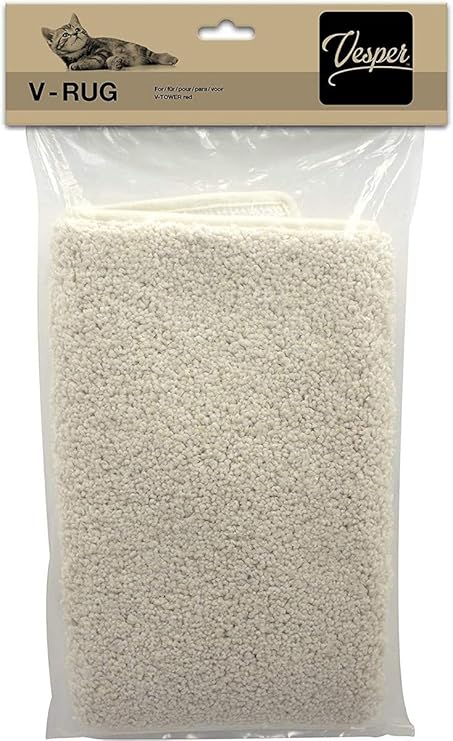Catit Vesper V-Rug, Replacement Part for V-Tower (52051) Scratching Pad, 13.4″ x 21.2″, Red