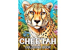 Cheetah Coloring Book: 50 Unique Designs for Every Mood