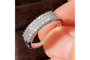 ASTRA Diamond Cocktail Ring in Sterling Silver: A Symphony of Shimmering Stones