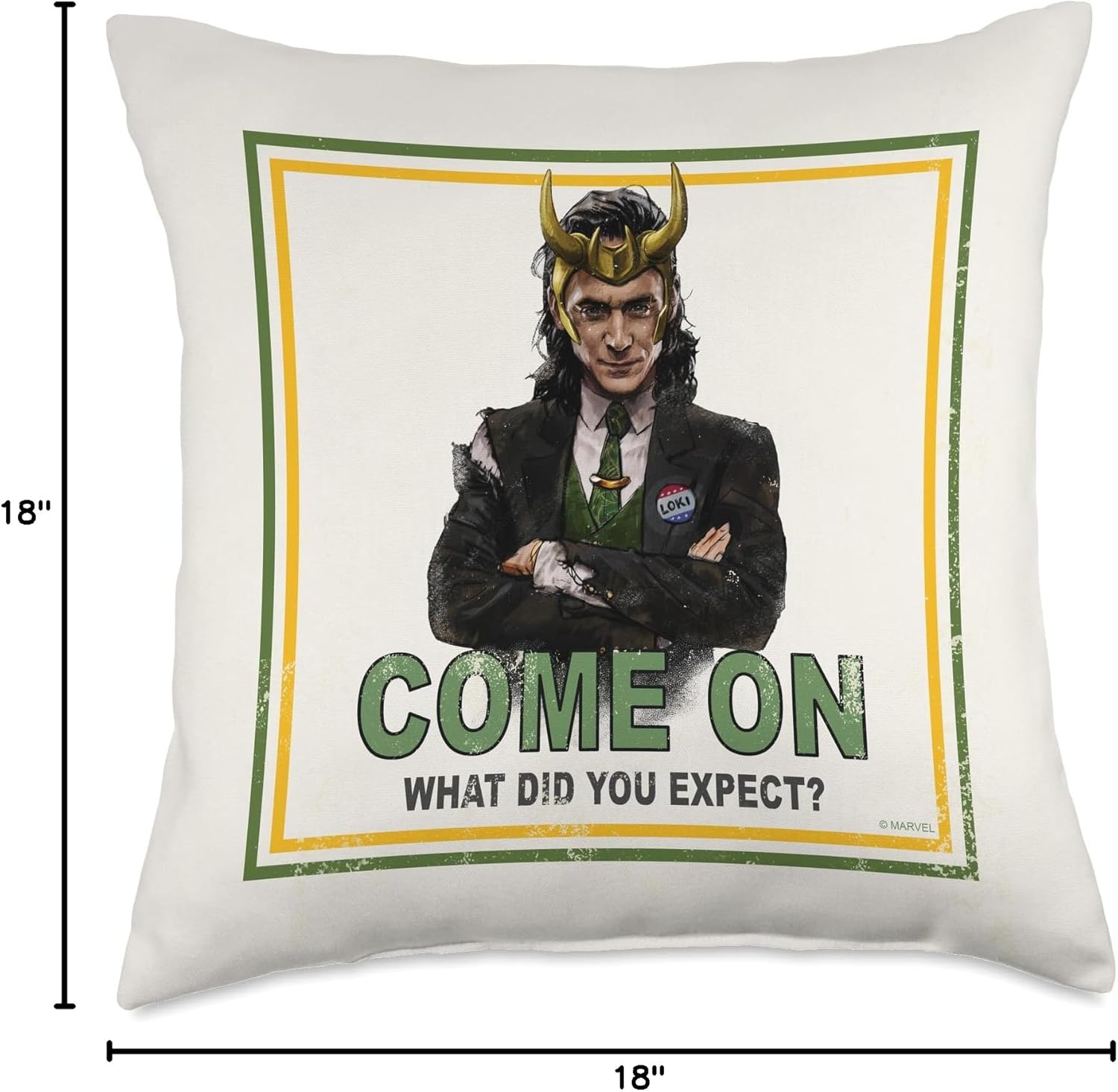 Marvel Loki President Loki Come On What Did You Expect? Throw Pillow