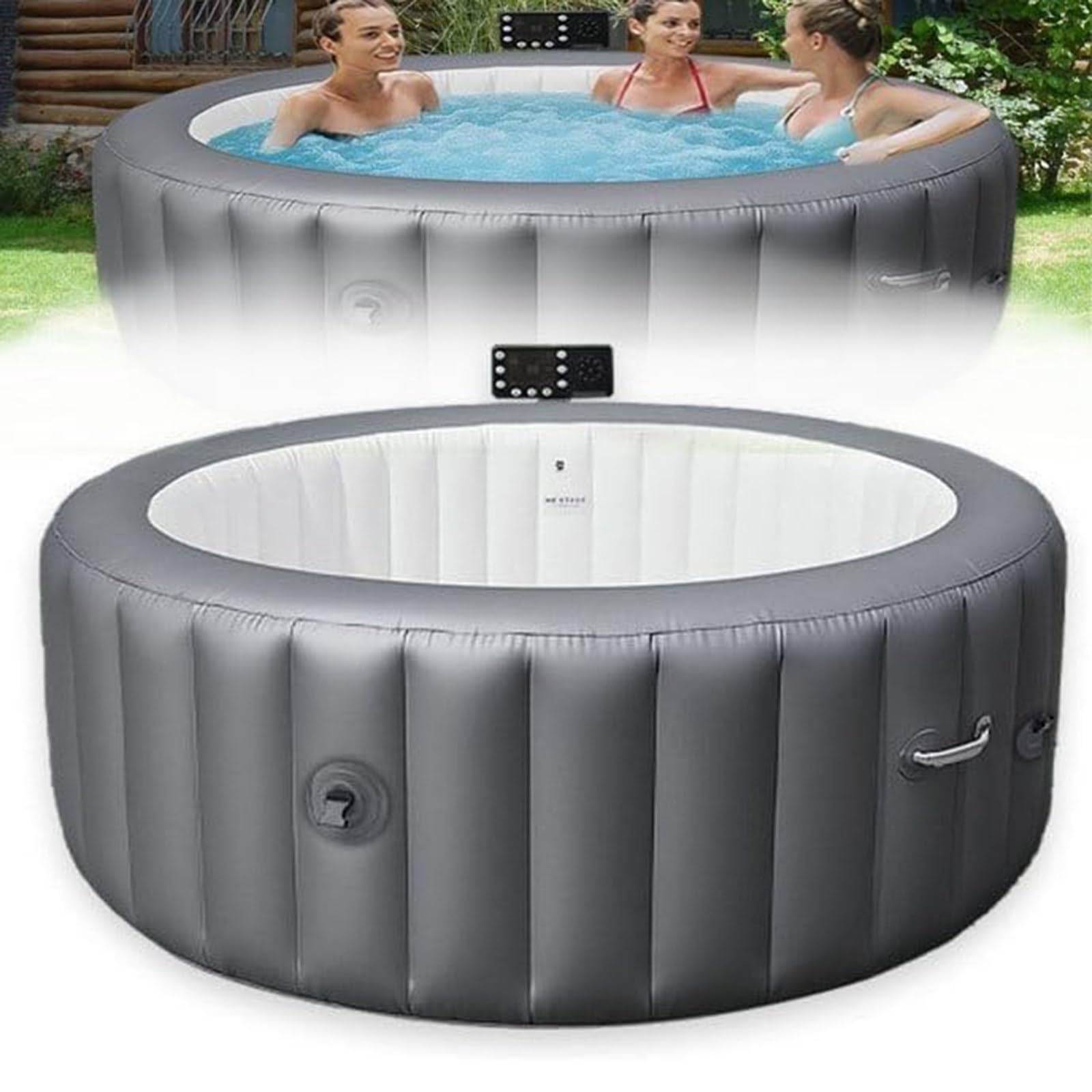Spa Gonfiabile Portatile Per 2-3 Persone–Set Vasca Idromassaggio Da Esterno