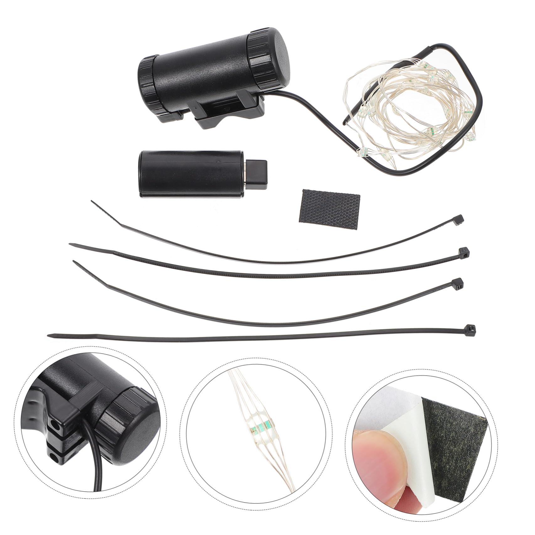 UPKOCH Feu Arrière LED pour Vélo Rechargeable Réfléchissant Décoratif Accessoire De Cyclisme Abs Noir